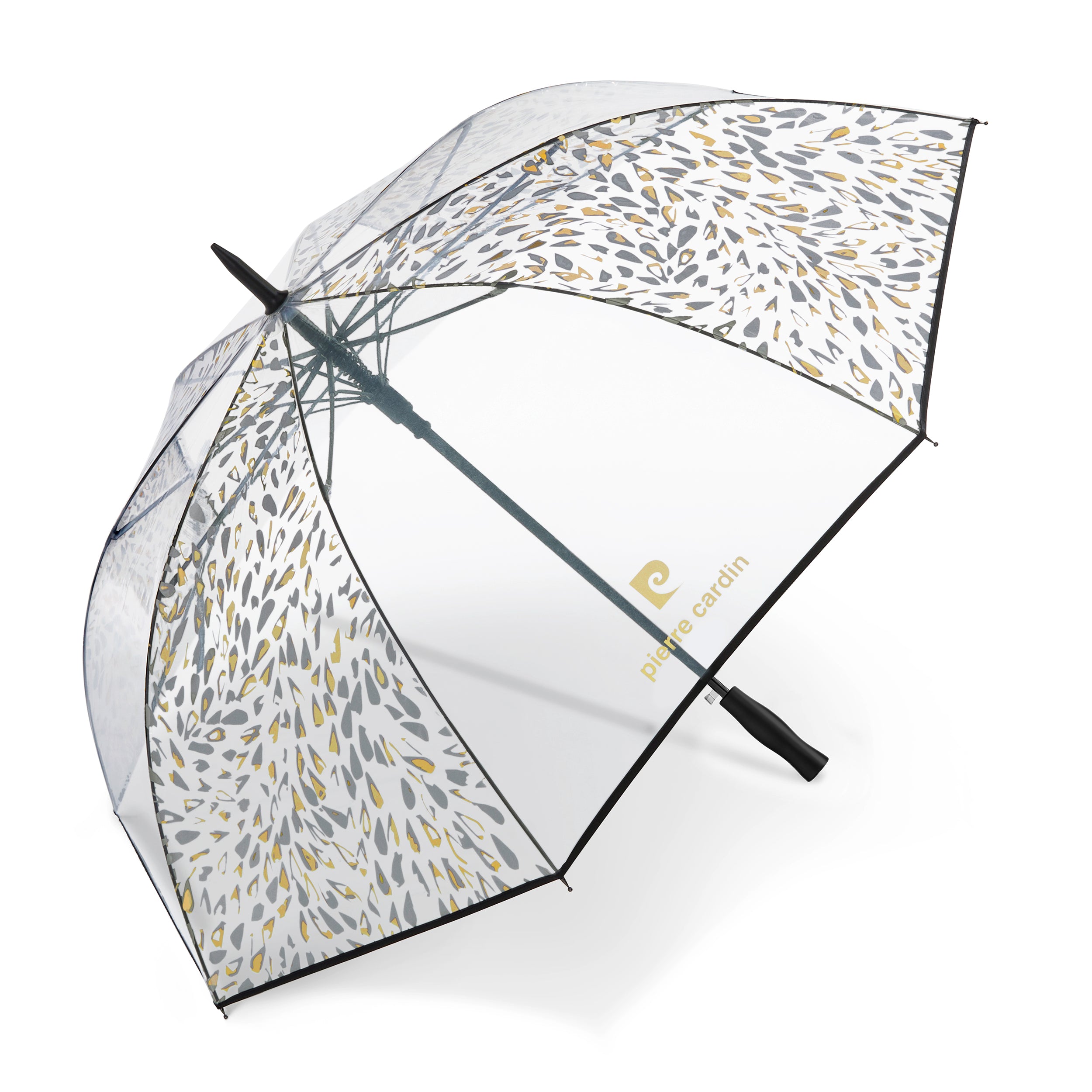 Pierre Cardin Golfschirm transparent mit Metallic-Print, Automatik, Ø 116 cm, windproof