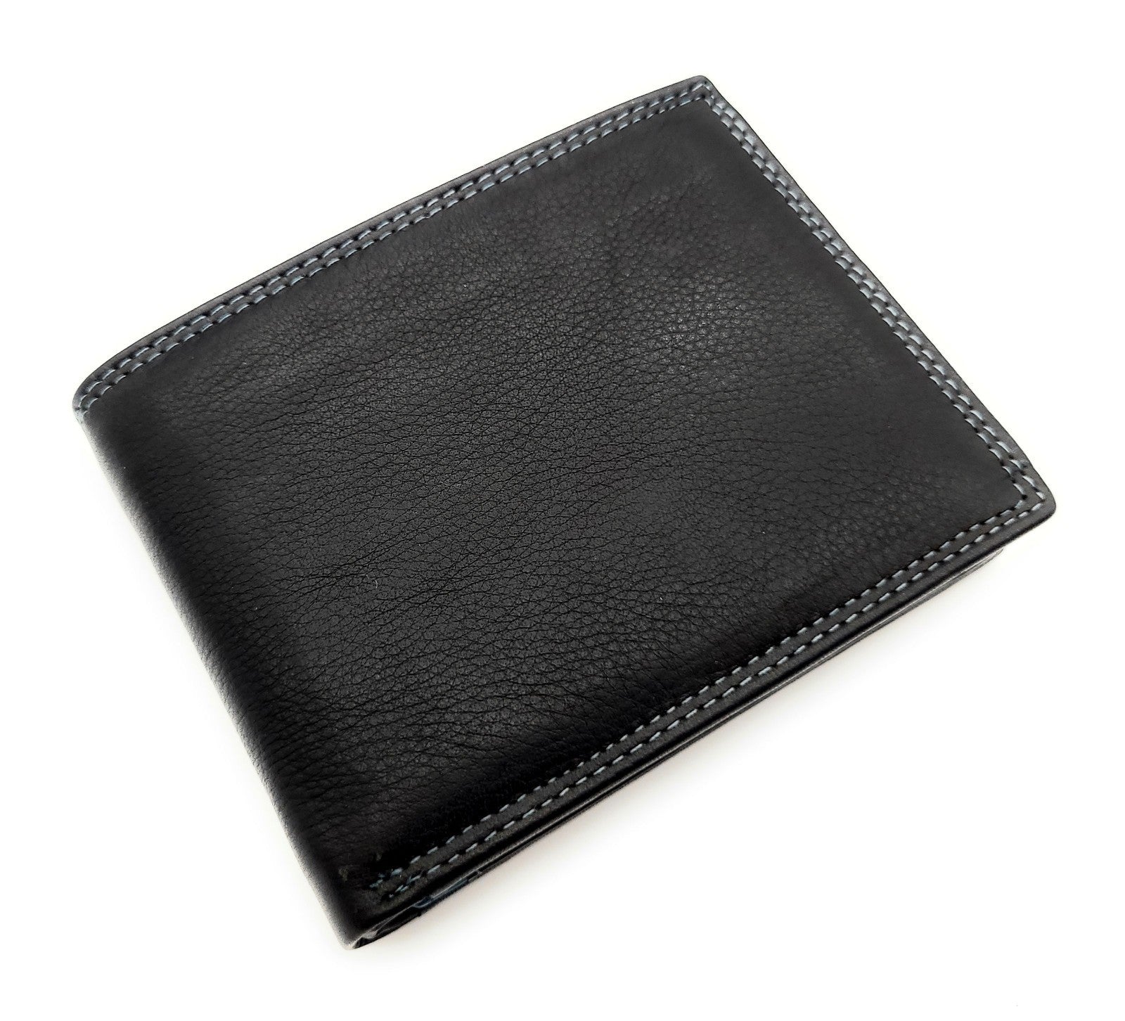 Jockey Club Basic echt Leder Herren Geldbörse Portemonnaie mit RFID Schutz schwarz blau