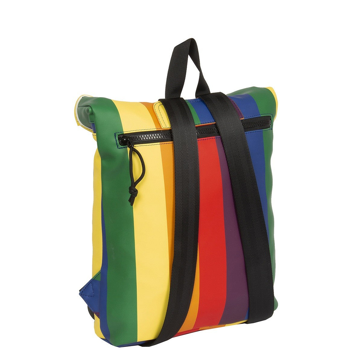New Rebels Mart Roll Up Rolltop City Rucksack Los Angeles wasserabweisend Regenbogen