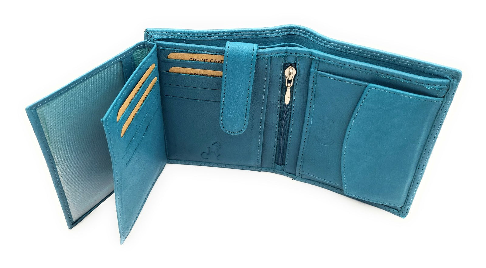 Jockey Club Basic echt Leder Geldbörse Portemonnaie Geldbeutel RFID NFC Schutz petrol