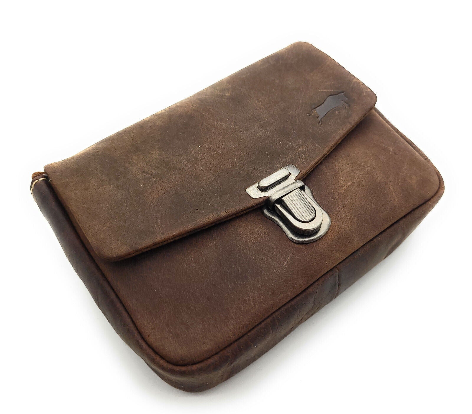 Ven Tomy kleine echt Leder Gürteltasche Bikertasche Hüfttasche Bauchtasche Vintage