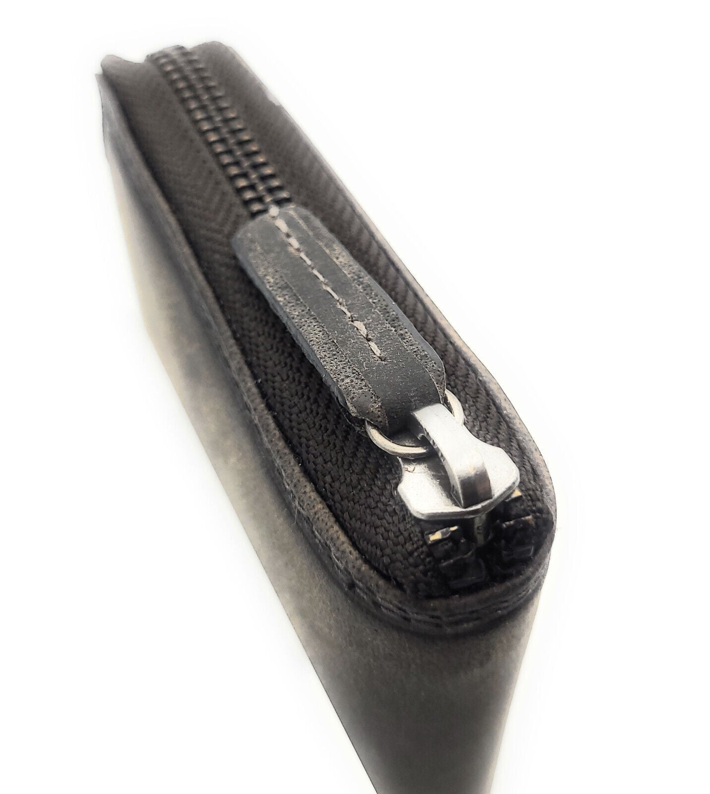 Jockey Club echt Leder Reißverschluss-Geldbörse Portemonnaie mit RFID Schutz grau