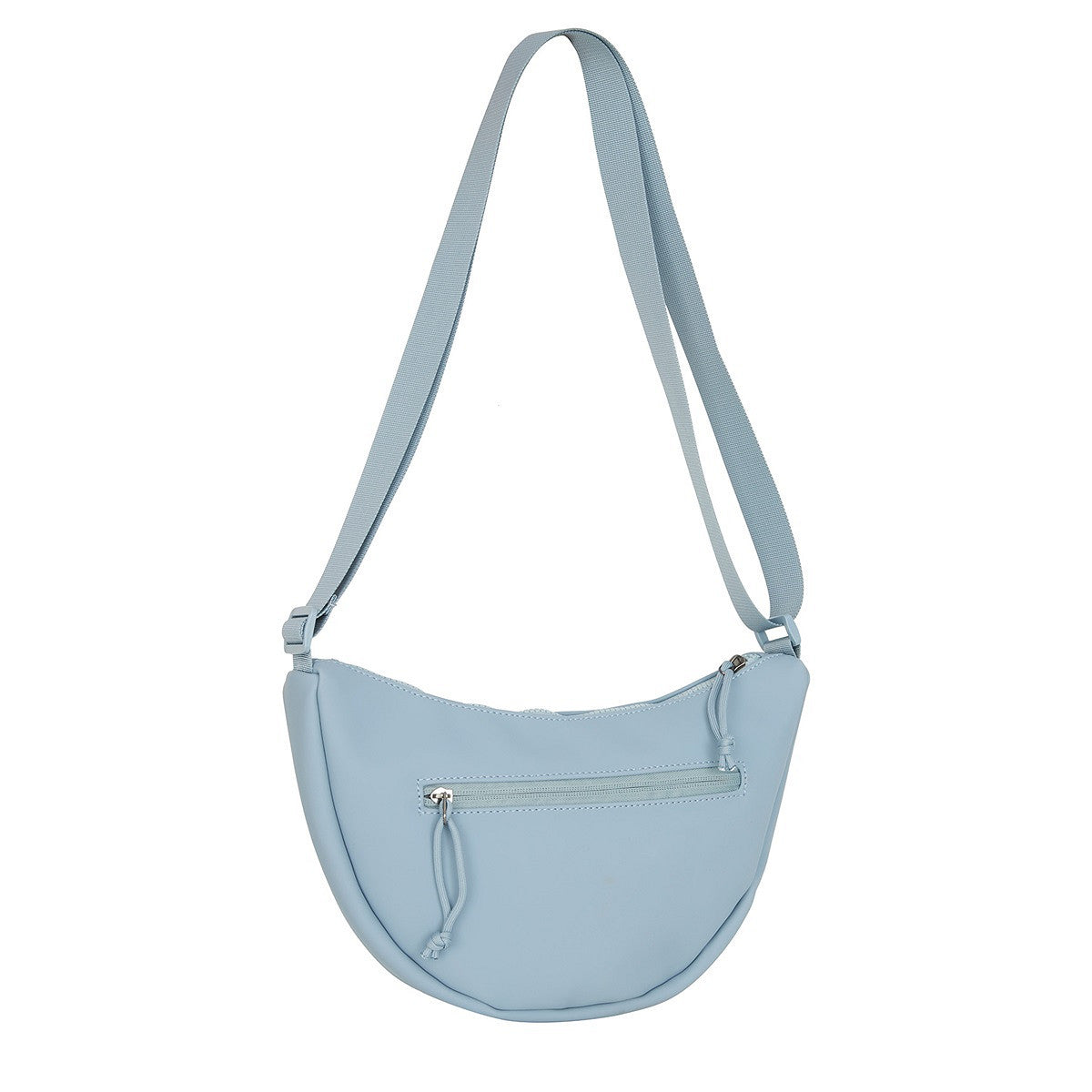 New Rebels Half Moon Bag Branson – leichte wasserabweisende Umhängetasche, Crossbody Tasche mit Reißverschlussfächern soft blue