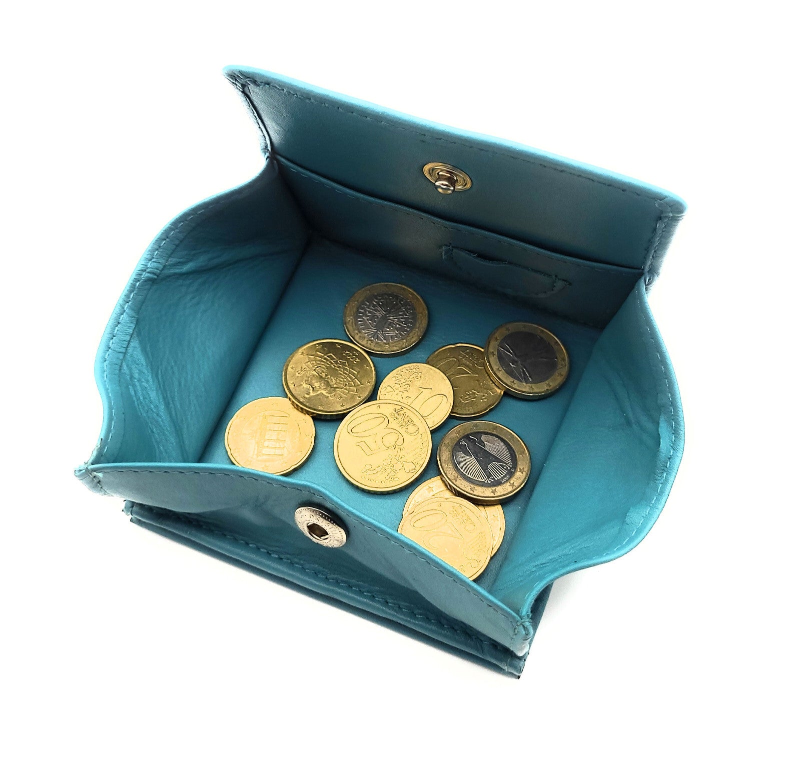 Jockey Club echt Leder Geldbörse Portemonnaie Wiener Schachtel RFID Schutz türkis