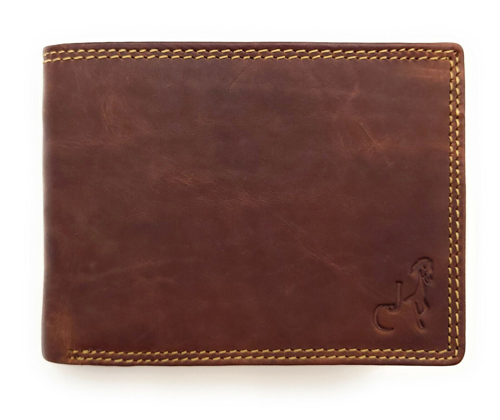 Jockey Club Basic echt Leder Geldbörse Portemonnaie Geldbeutel RFID Schutz braun