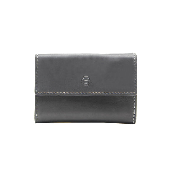 Esquire kleine echt Leder Geldbörse Portemonnaie mit RFID Schutz "Dallas" schwarz