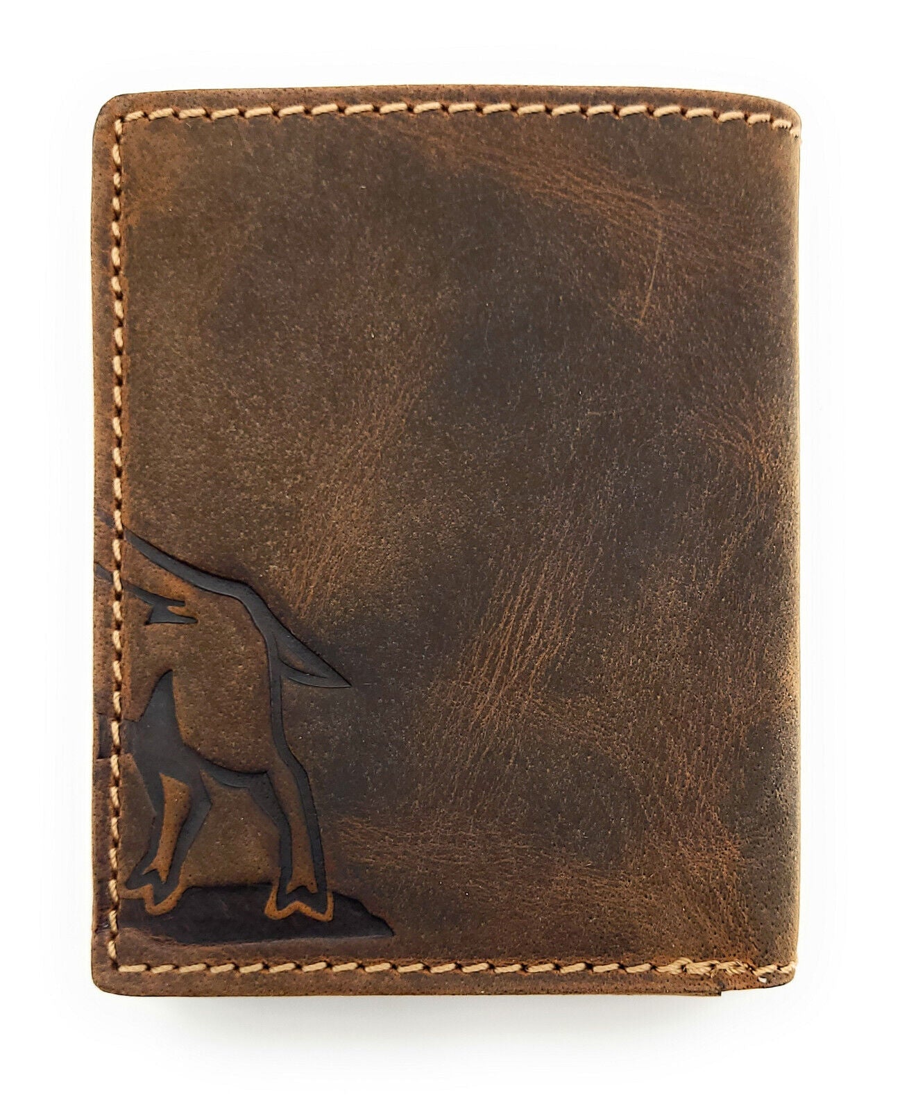 Jockey Club kleines echt Leder Portemonnaie Geldbörse Wildsau Wildschwein Eber