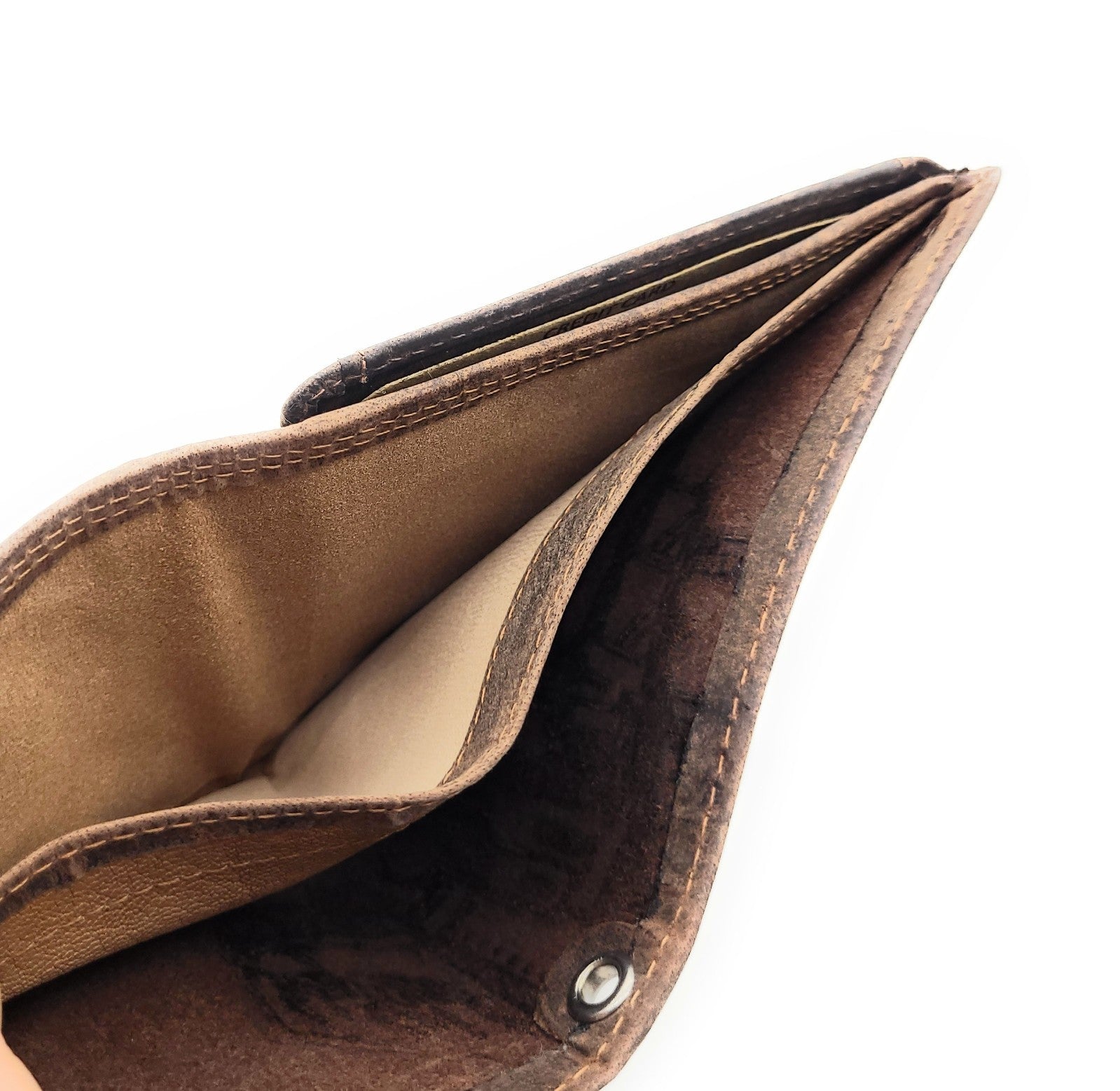 Jockey Club Geldbörse aus Büffel Hunter Leder – US-Truck, RFID-Schutz, Handarbeit, viele Fächer dunkelbraun