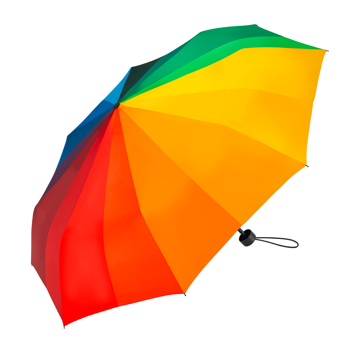 Happy Rain Taschenschirm Regenbogen Multicolor – kompakt, 93 cm, 8 Speichen