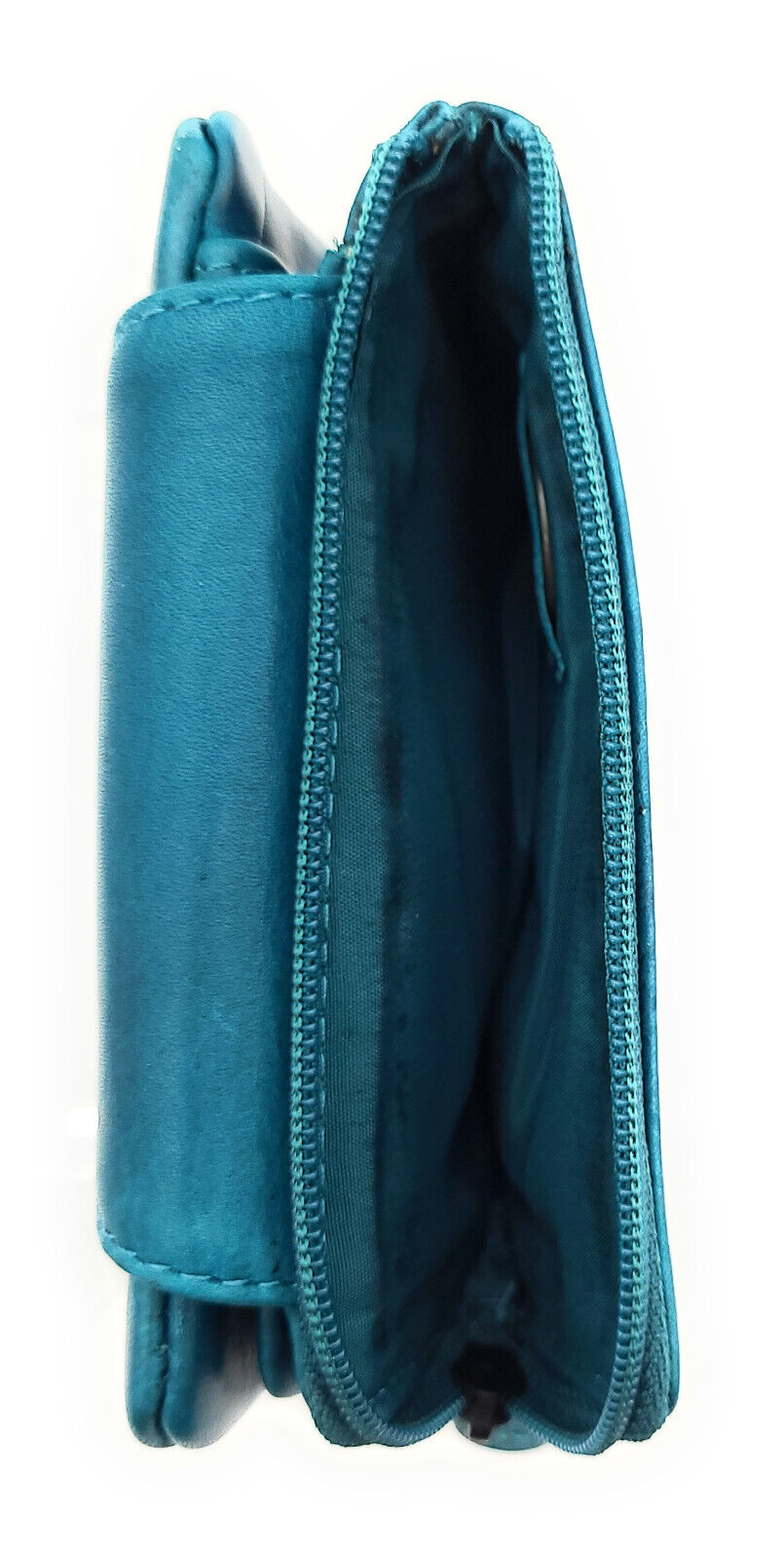 Jockey Club kompakte echt Leder Geldbörse Portemonnaie mit RFID Schutz petrol