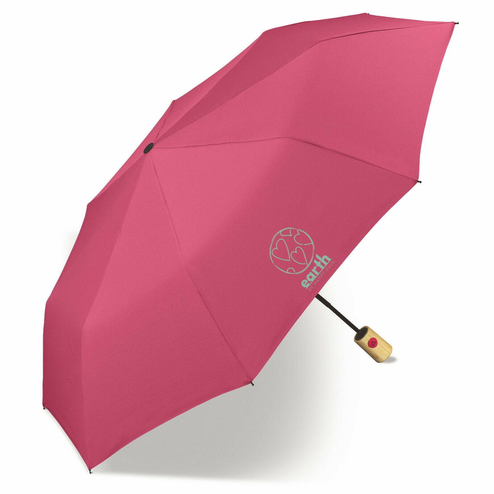 happy rain Earth Taschenschirm mit Automatik | recyceltes Polyester & Bambusgriff