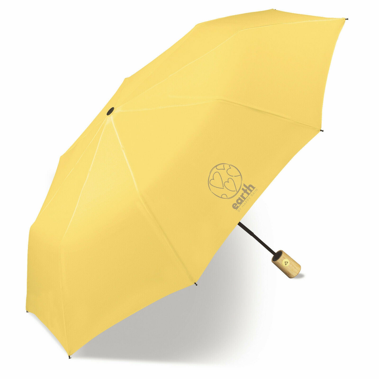 happy rain Earth Taschenschirm mit Automatik | recyceltes Polyester & Bambusgriff