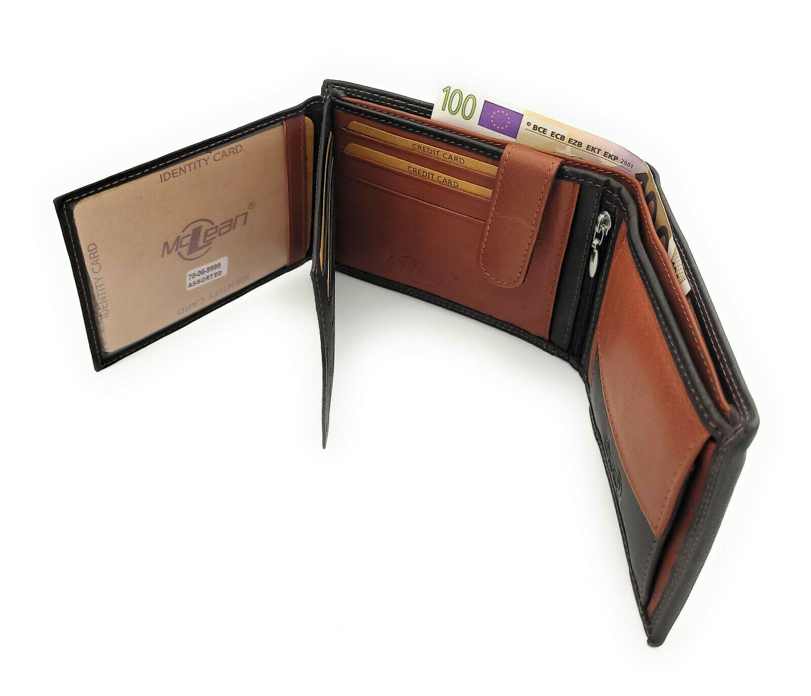 Jockey Club Basic echt Leder Geldbörse Portemonnaie Geldbeutel RFID NFC Schutz schwarz braun