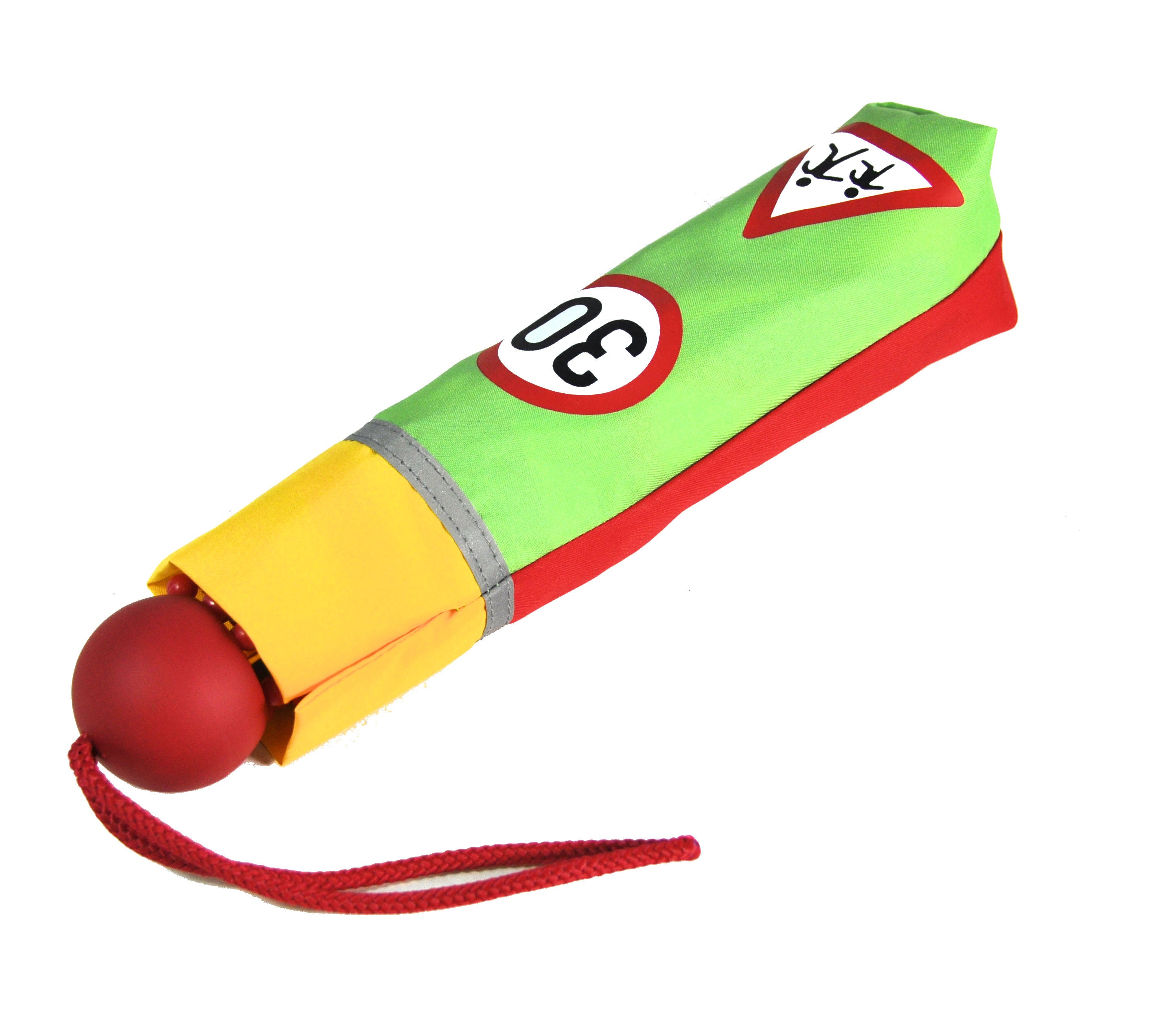 Kinder Regenschirm Taschenschirm mit Reflektorstreifen extra leicht für Jungen & Mädchen