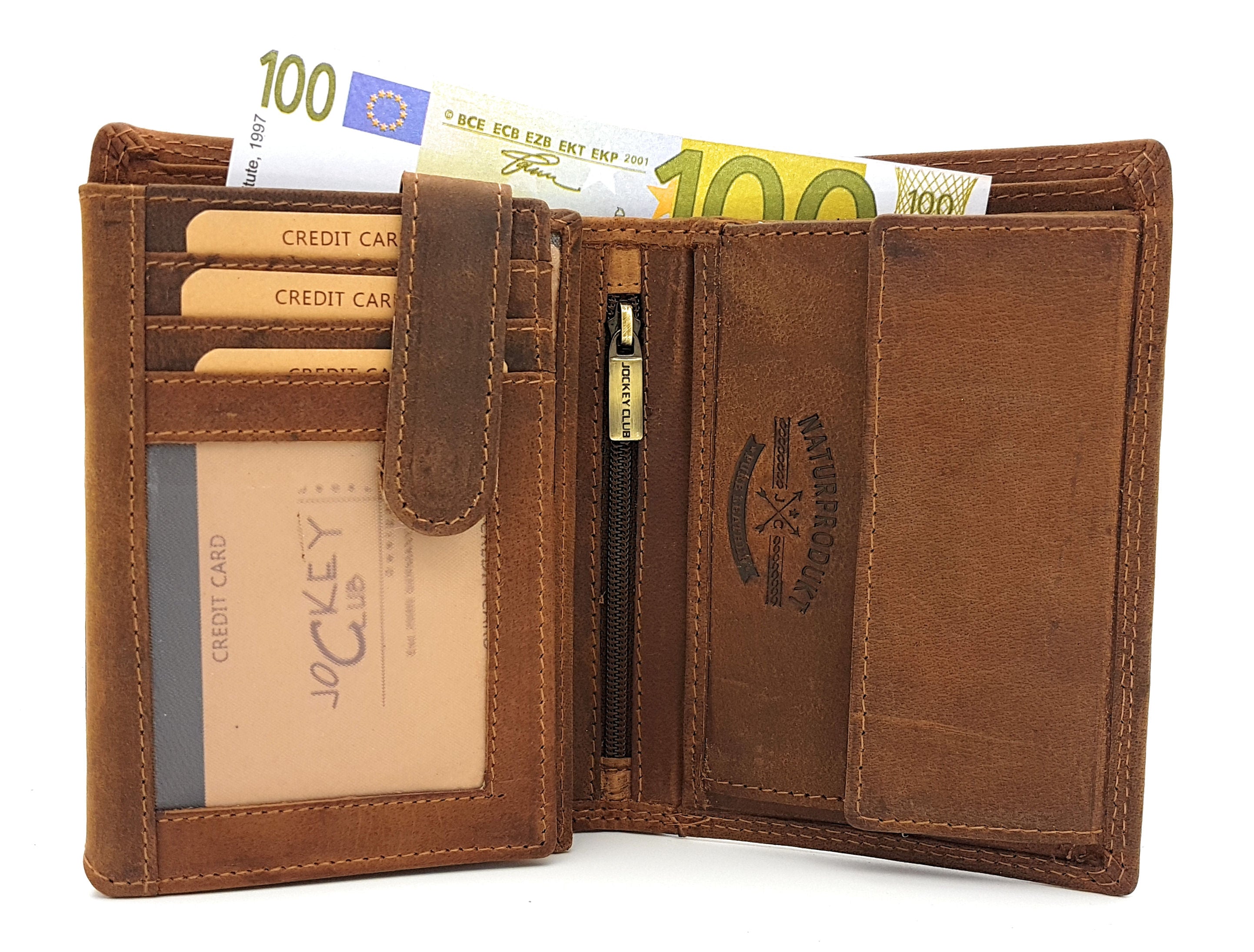 Jockey Club Damen Geldbörse Pferd – Büffelleder mit RFID-Schutz
