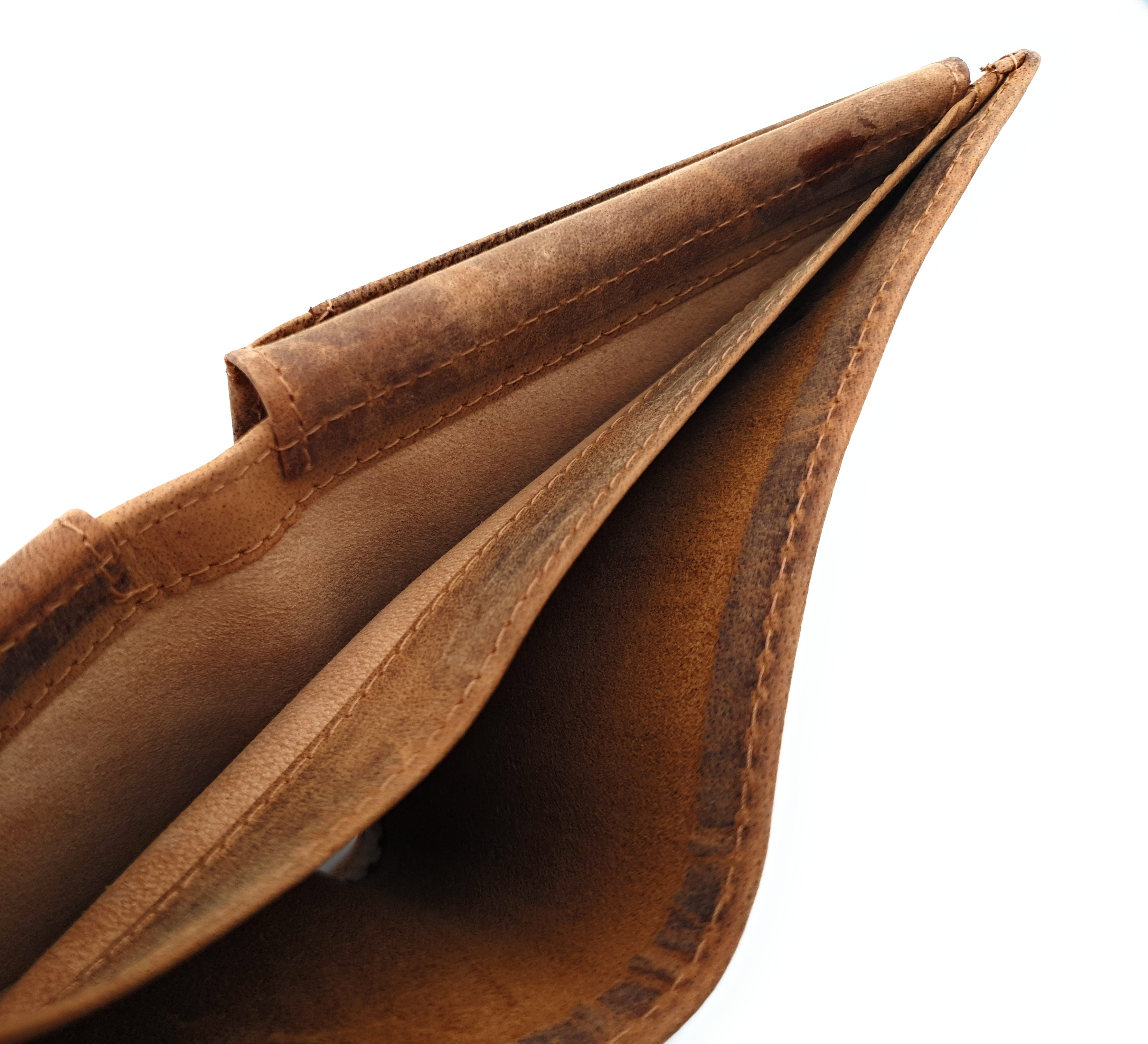 Herren Geldbörse aus echtem Hunterleder mit Wildschwein-Prägung – Geschenk für Jäger