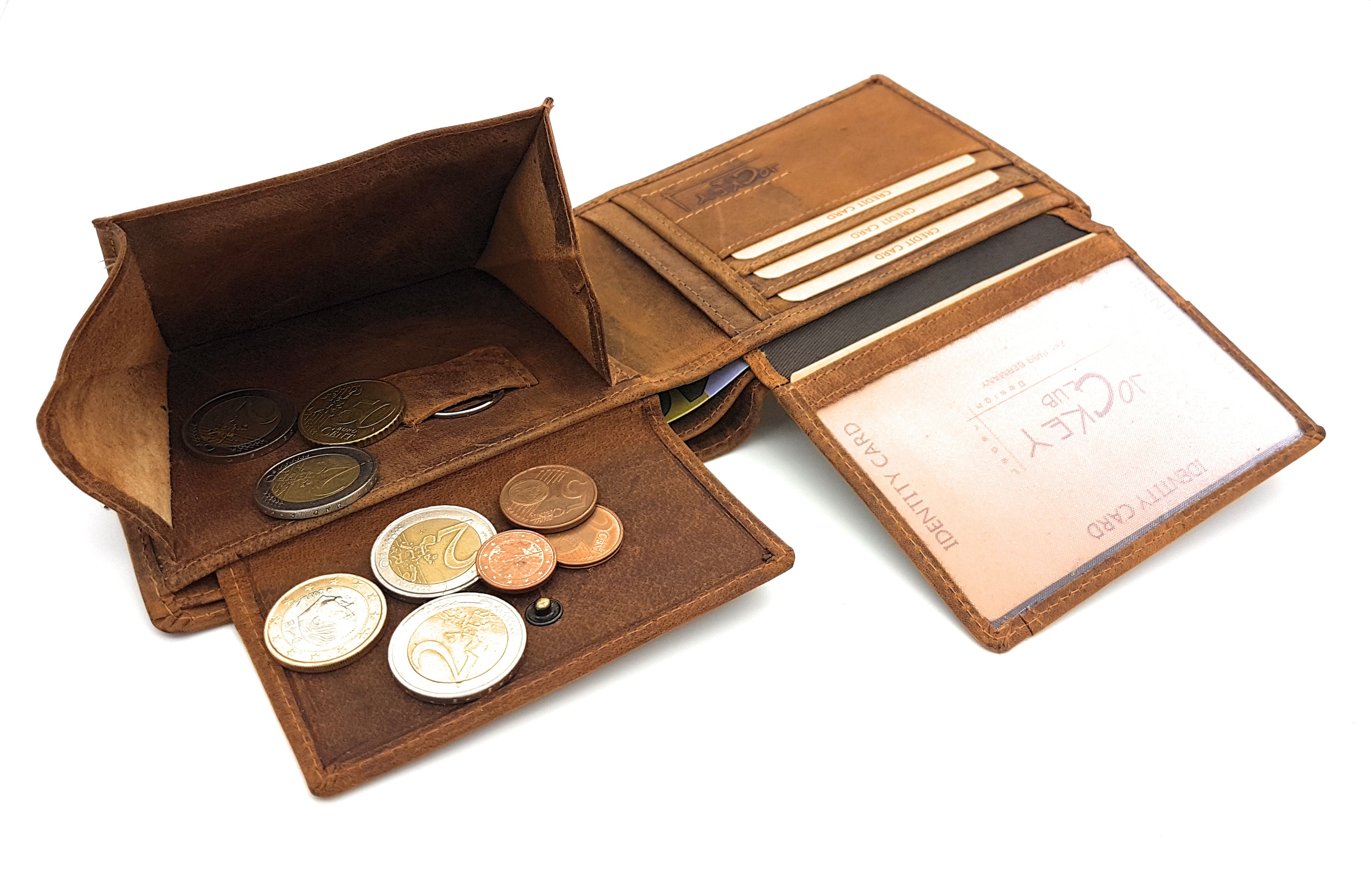 Jockey Club echt Leder Hunterleder Portemonnaie Geldbörse Hirsch mit RFID Schutz