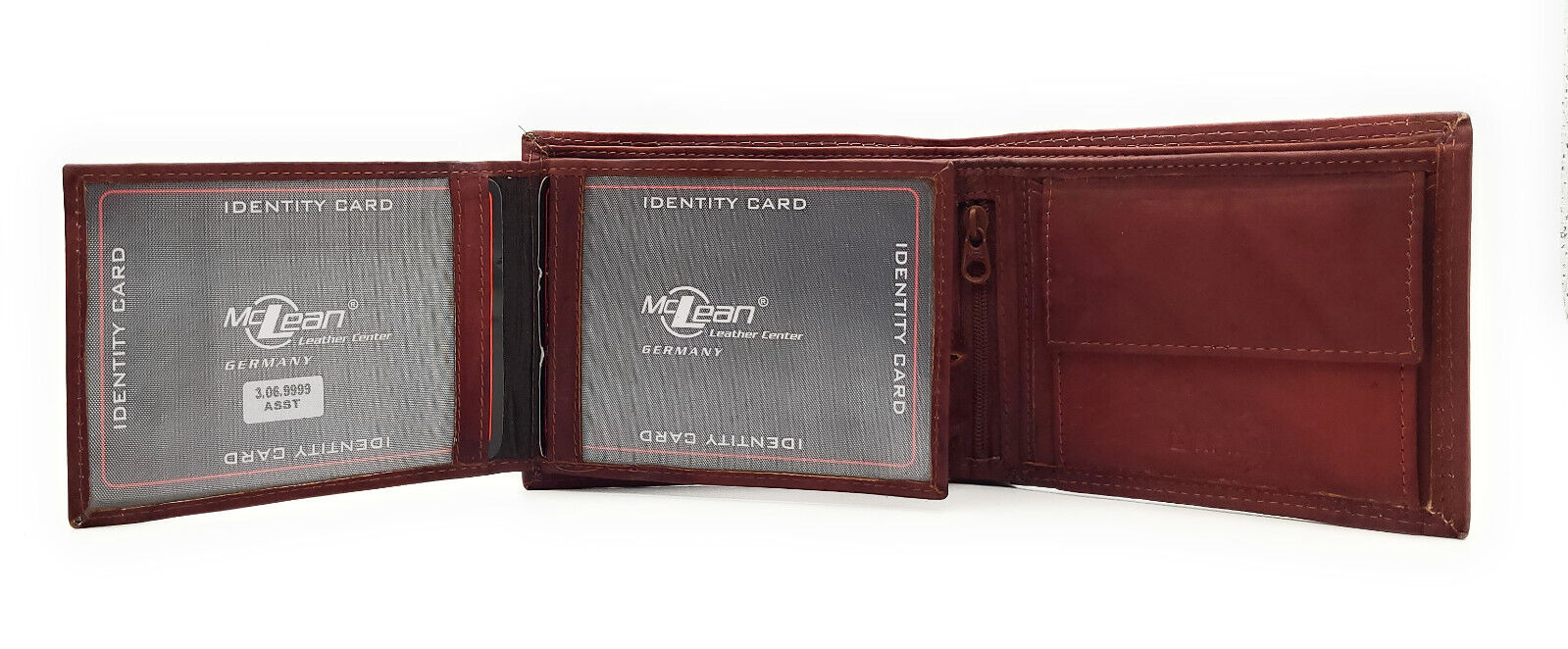McLean echt Leder Geldbörse Portemonnaie Geldbeutel mit RFID Schutz rusty red