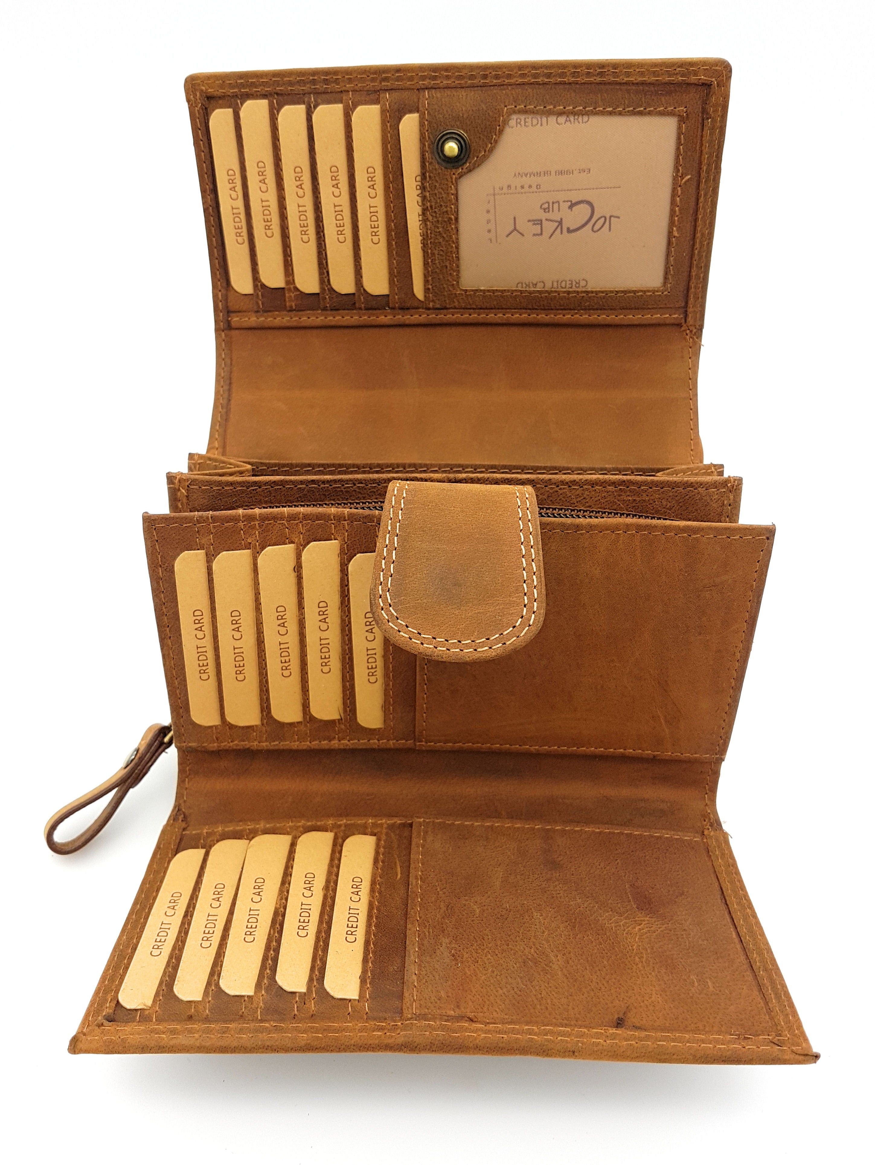 Jockey Club XXL echt Leder Damen Mädchen Geldbörse Pferd vintage Hunterleder mit RFID Schutz