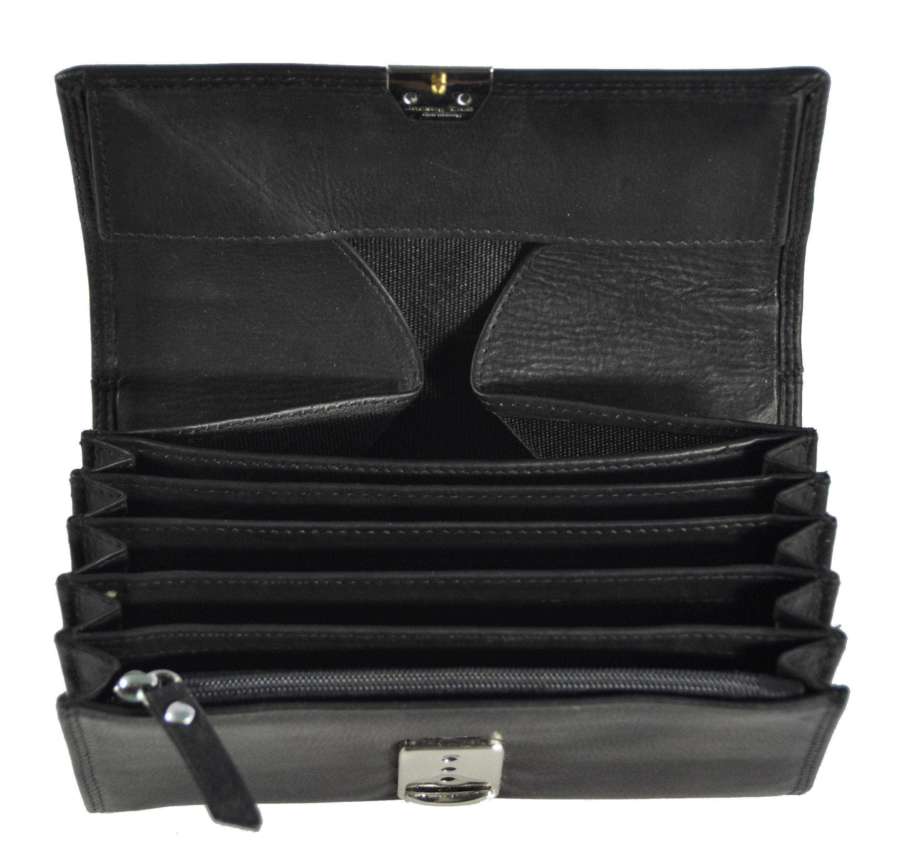 Jockey Club echt Leder Kellnerbörse Geldbörse Portemonnaie Softleder Basic schwarz