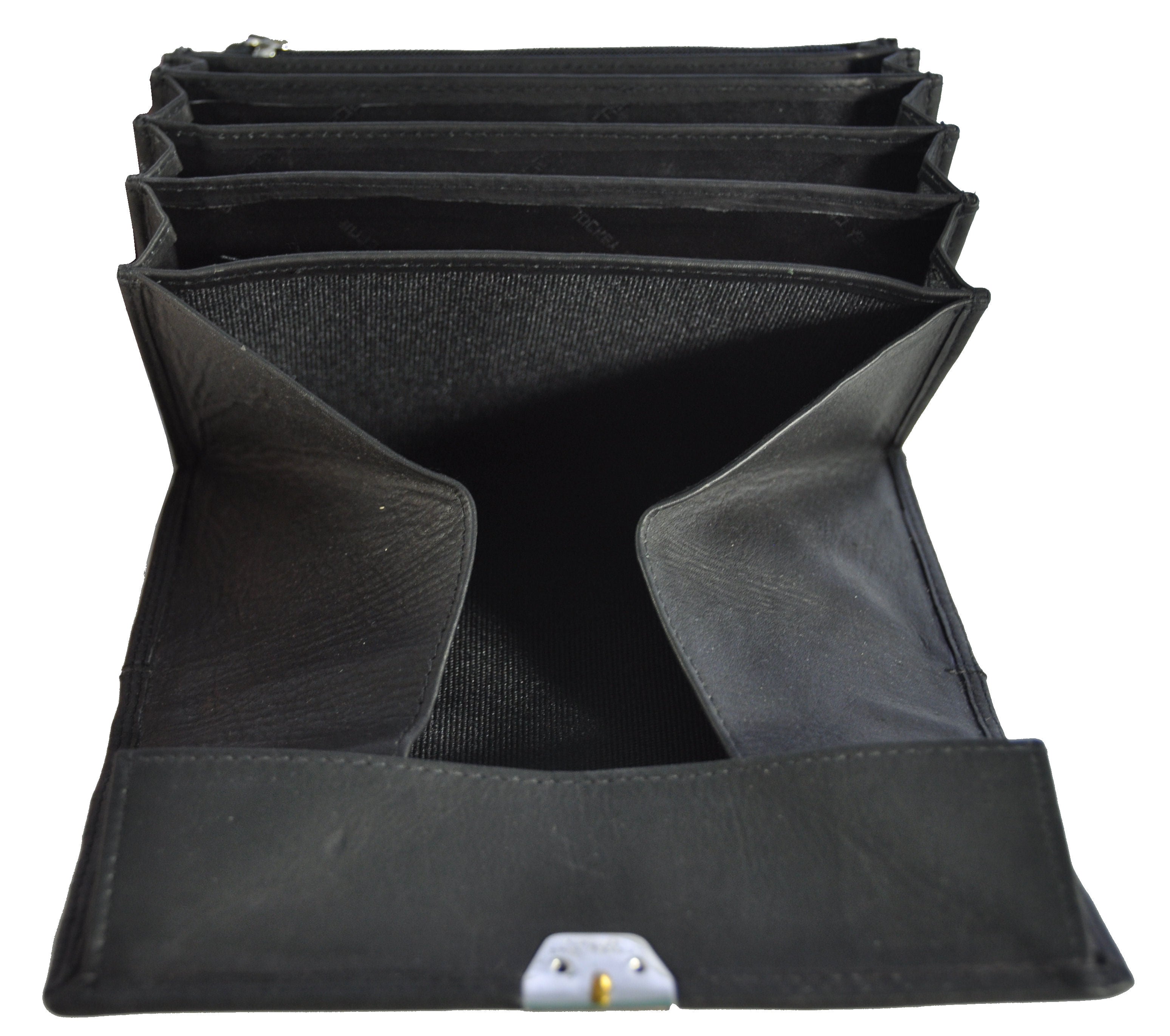 Jockey Club echt Leder Kellnerbörse Geldbörse Portemonnaie Softleder Basic schwarz