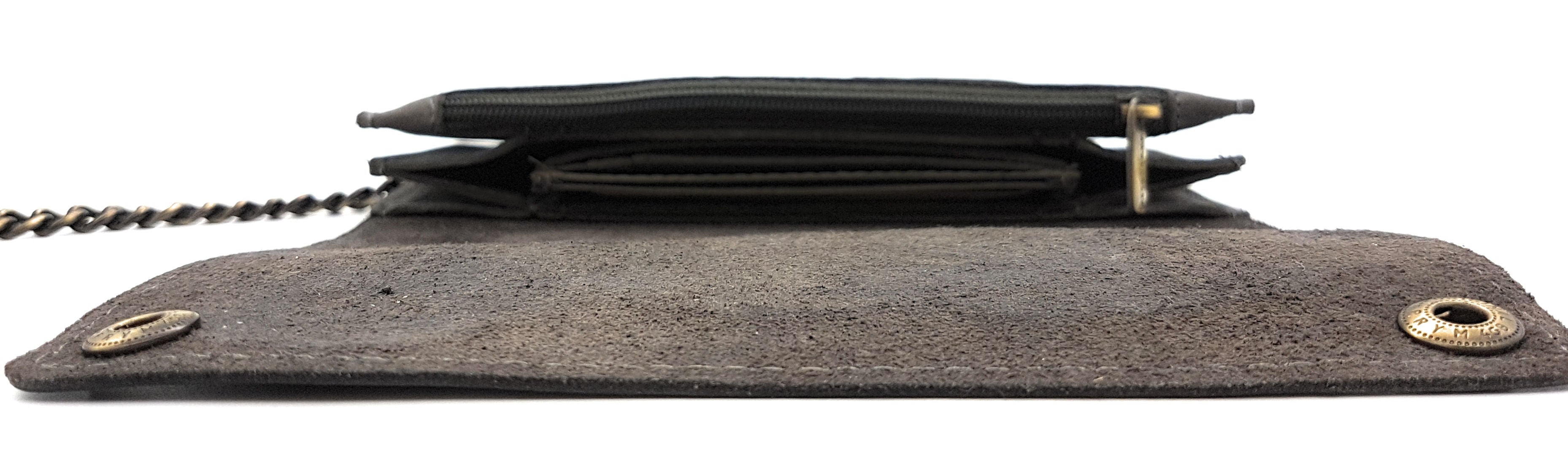 Jockey Club echt Leder Biker Geldbörse m Kette Portemonnaie Geldbeutel Motorrad mit RFID Schutz