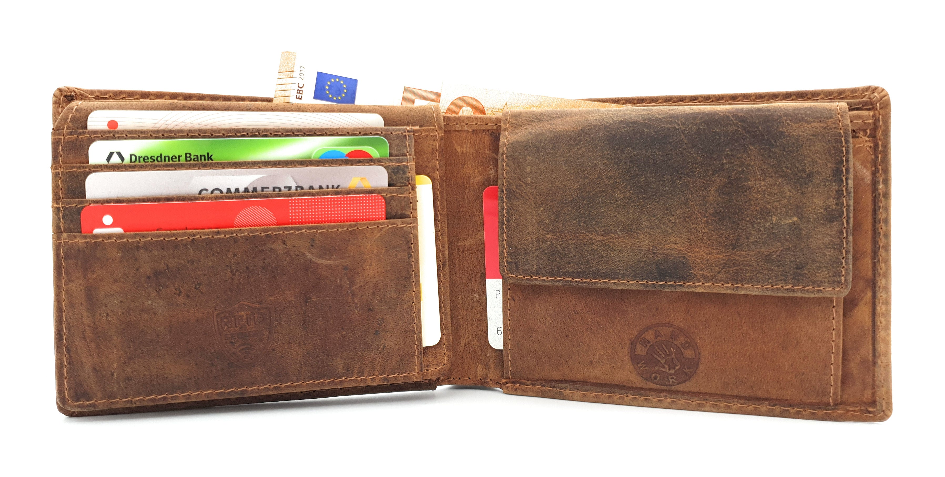 Jockey Club echt Leder Biker Geldbörse Geldbeutel Portemonnaie Motorrad 50cm Kette mit RFID Schutz