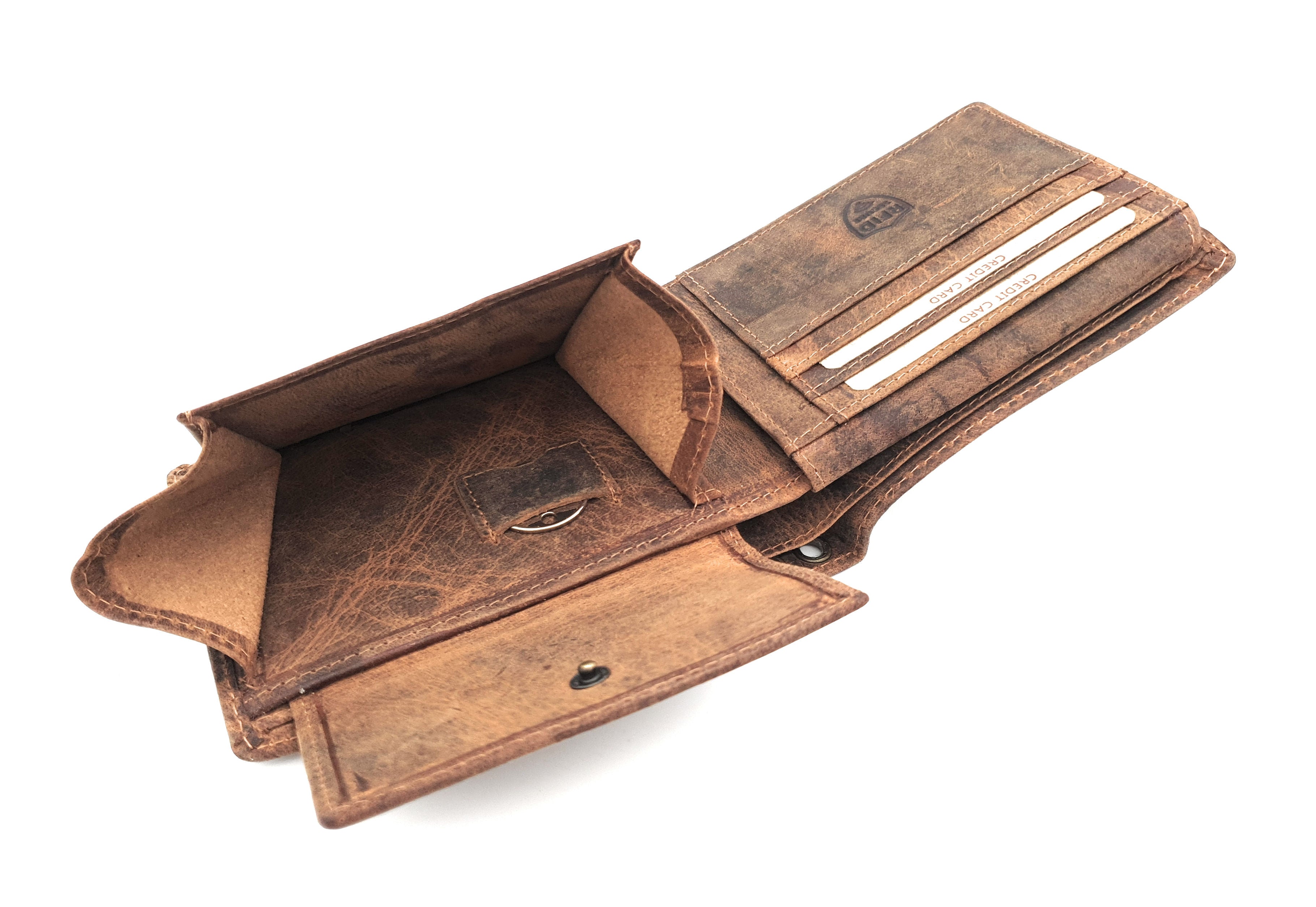 Jockey Club echt Leder Geldbörse Geldbeutel Portemonnaie Totenkopf Schädel mit RFID Schutz