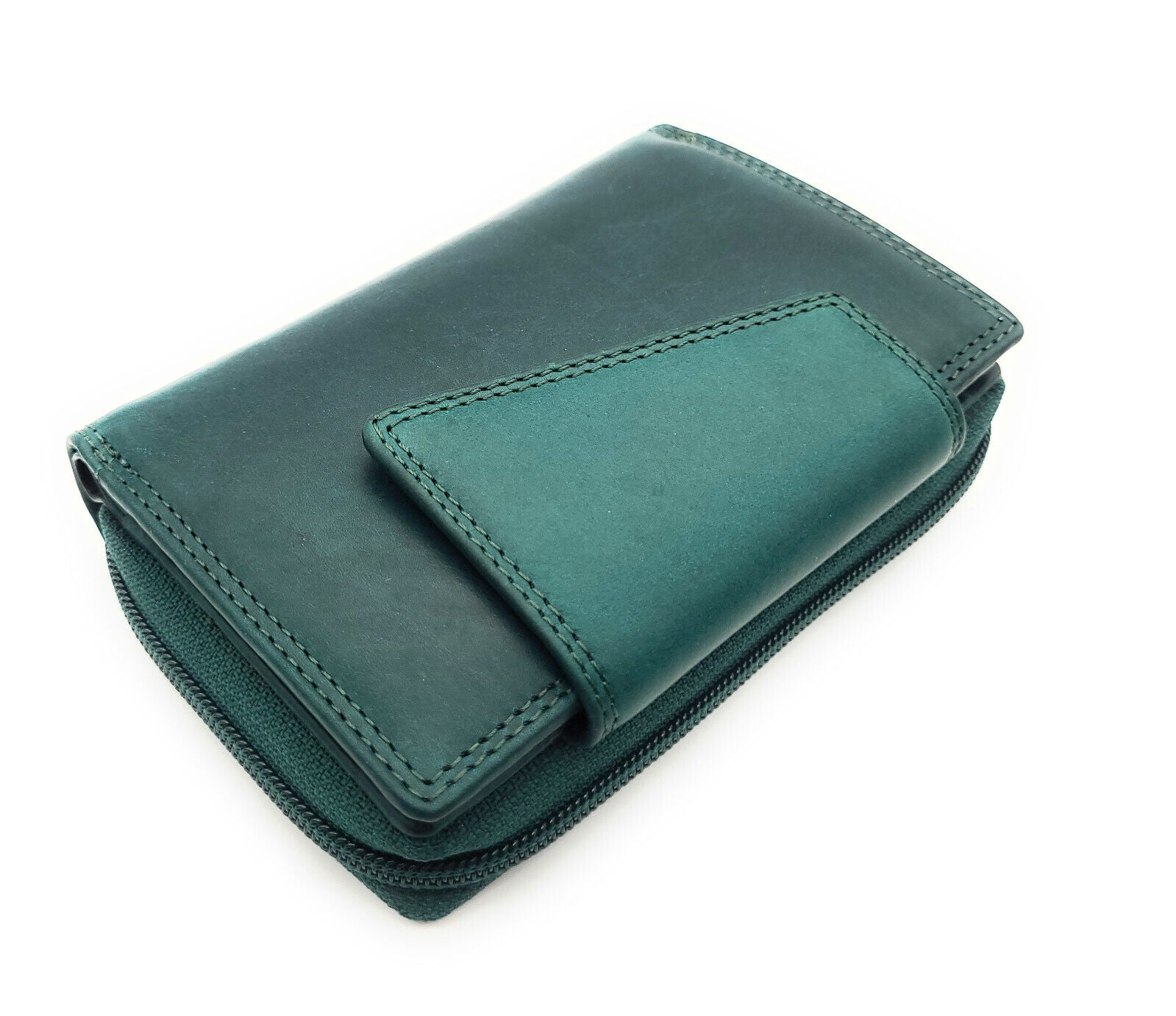 Jockey Club echt Leder Geldbörse Portemonnaie Geldbeutel Sauvage mit RFID Schutz petrol