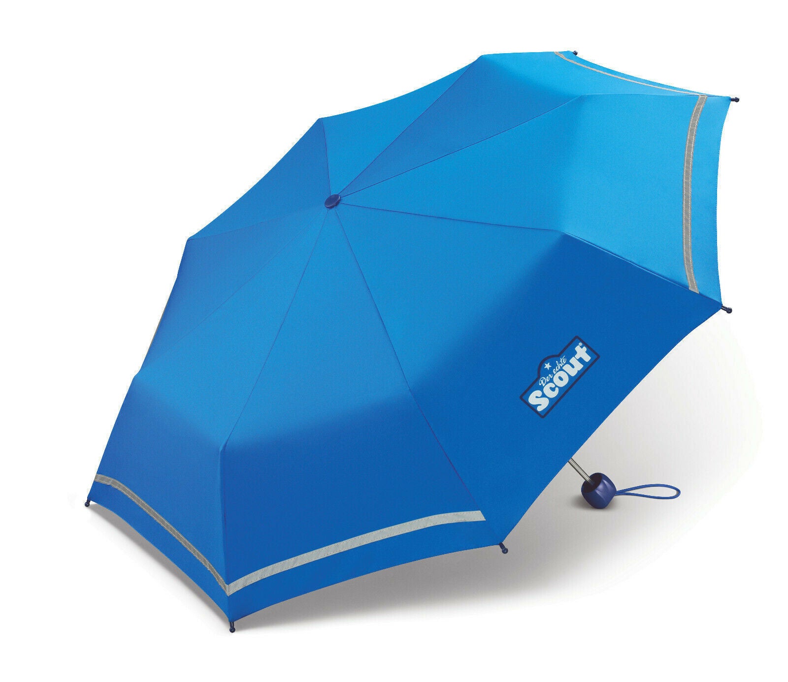 Scout Kinder Regenschirm mit Reflektionsstreifen leicht royal blue blau
