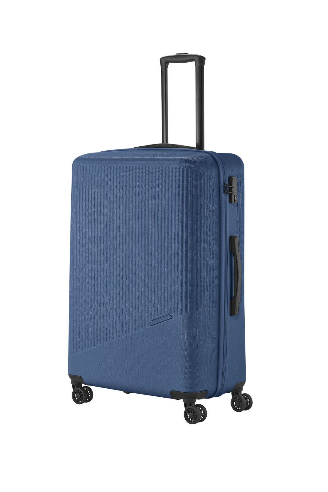 Travelite Bali Reisekoffer L Trolley Koffer 77cm 4 Rad / Rollen TSA Hartschale blau