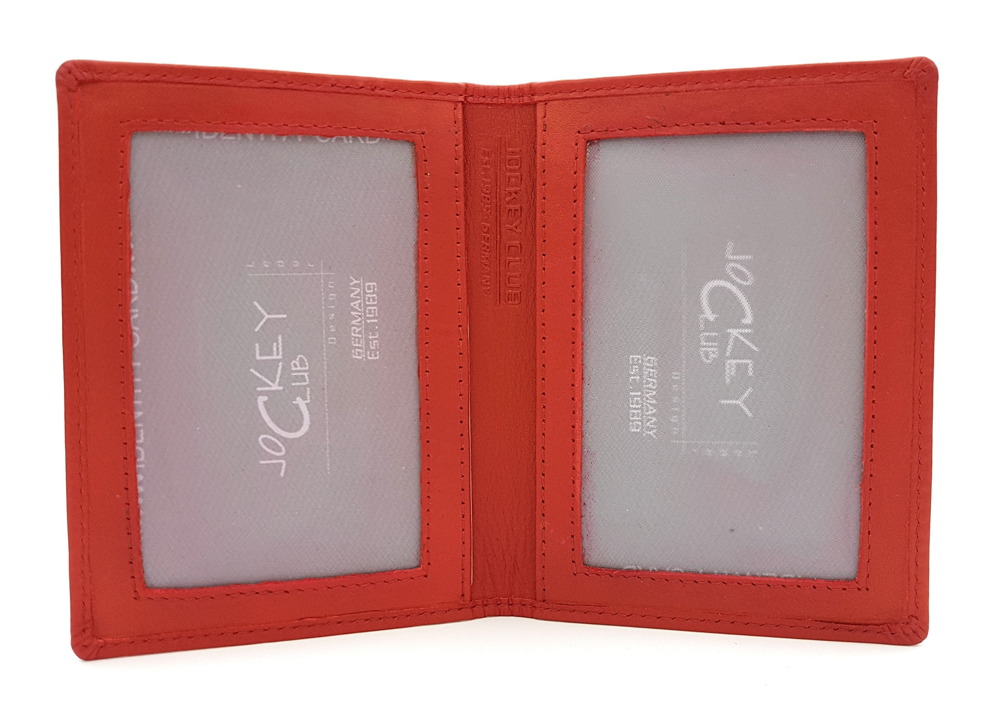 Jockey Club echt Leder Etui Ausweisetui Fahrzeugschein Führerschein Hülle Nappaleder Mäppchen rot