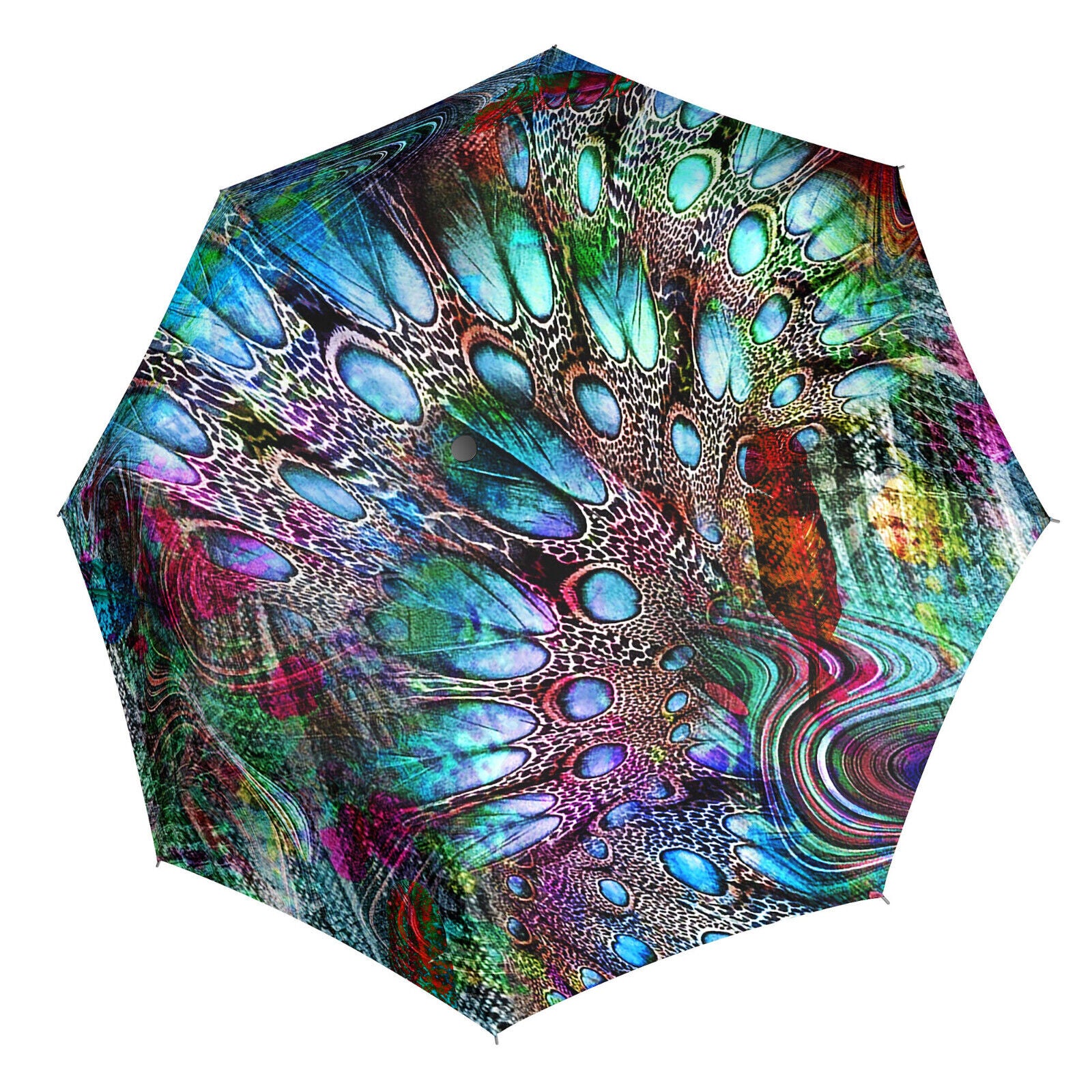 doppler Regenschirm Taschenschirm Fiber Magic Auf Zu Automatik Pavone Satin