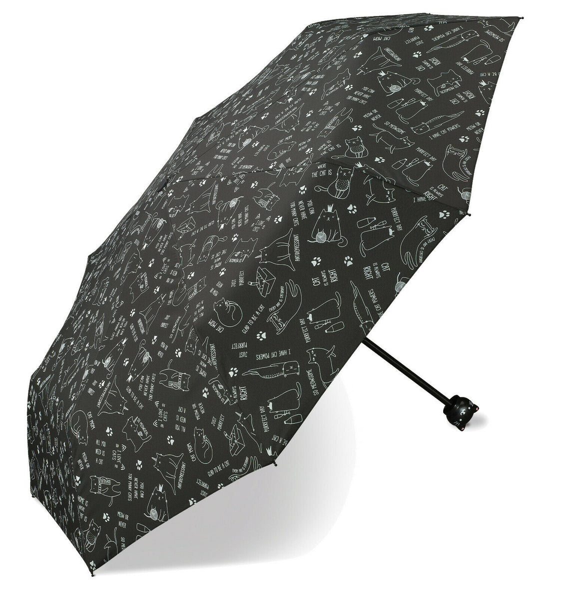 happy rain Regenschirm Taschenschirm Schirm Sprüche Katze Kitten Cat K