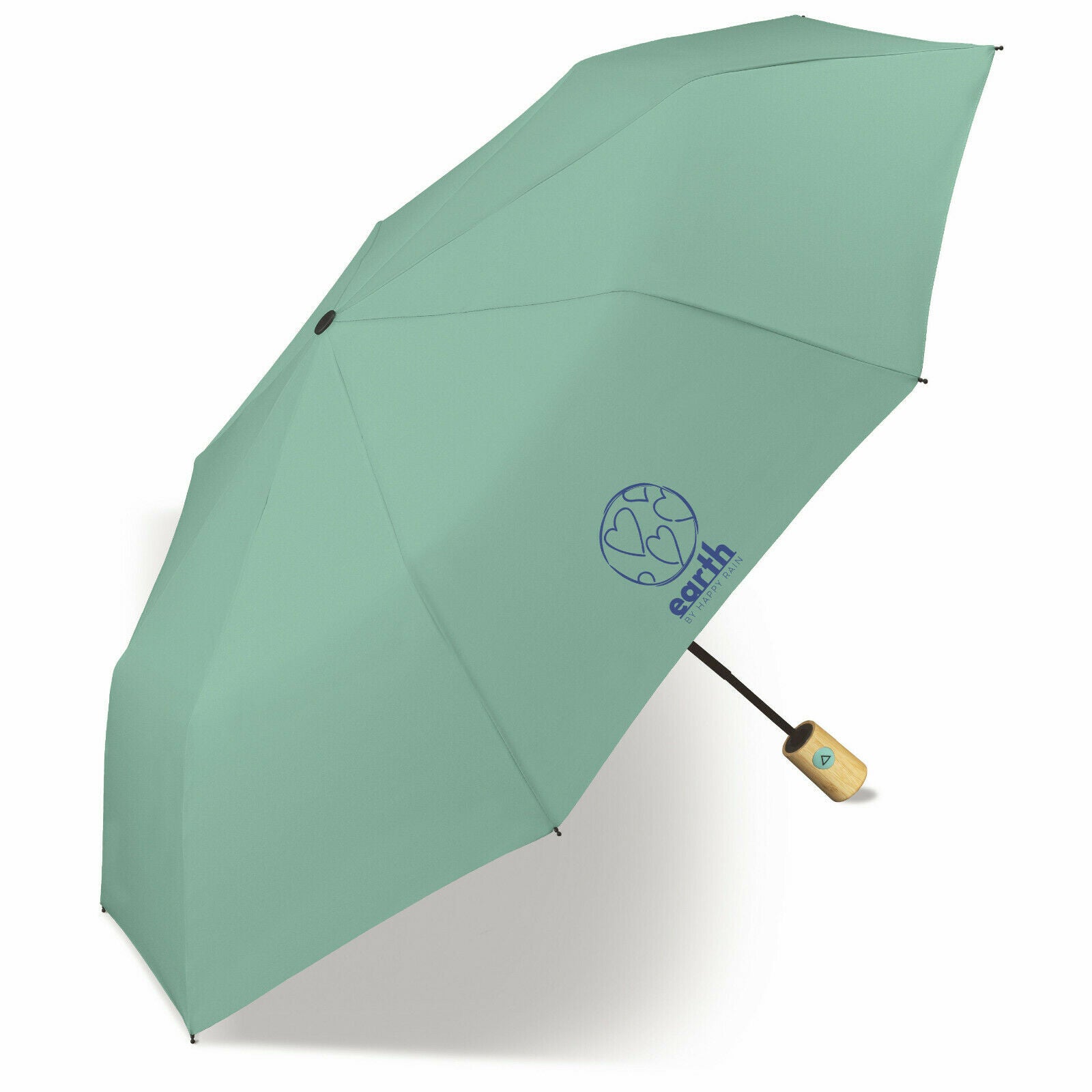 happy rain Earth Taschenschirm mit Automatik | recyceltes Polyester & Bambusgriff