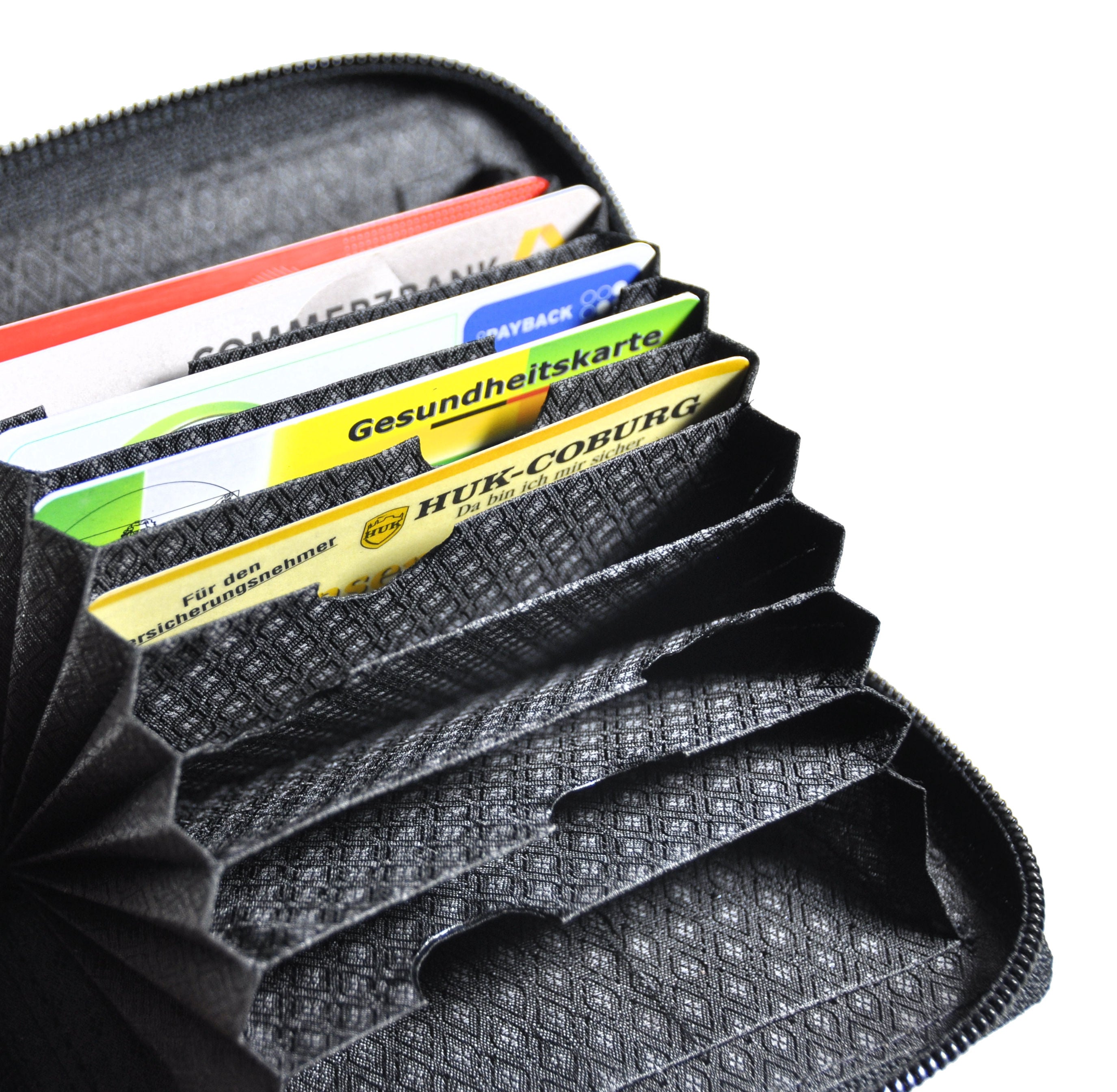 Jockey Club kompaktes Leder Kreditkartenetui Hülle Visitenkarten Etui Nappaleder mit RFID Schutz