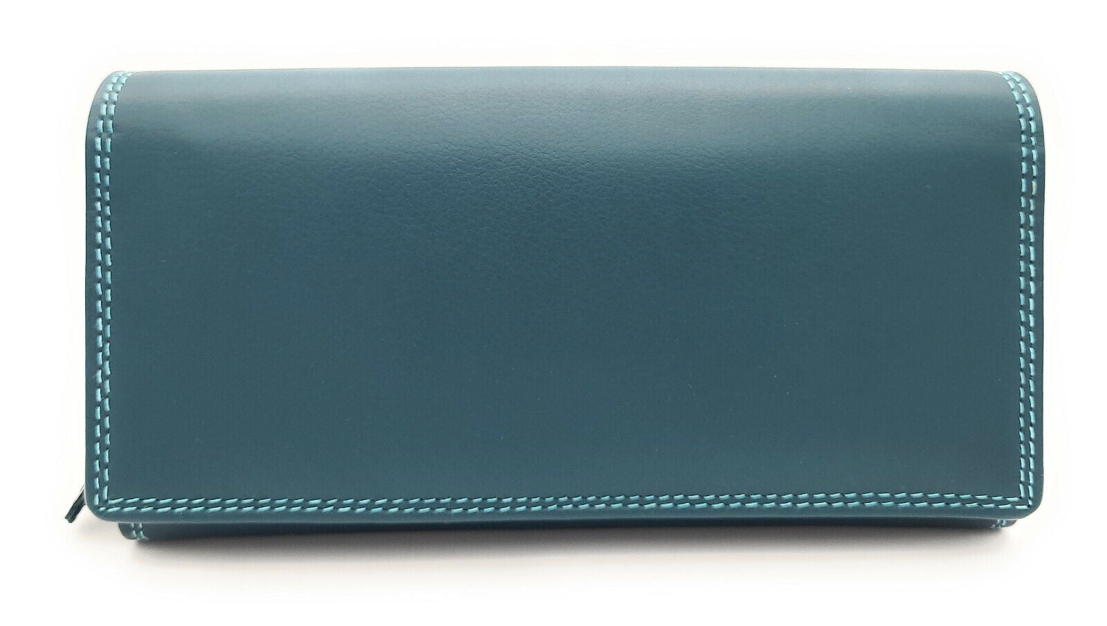 Jockey Club echt Leder Damen Geldbörse Portemonnaie Geldbeutel Nappaleder Rio petrol / bunt