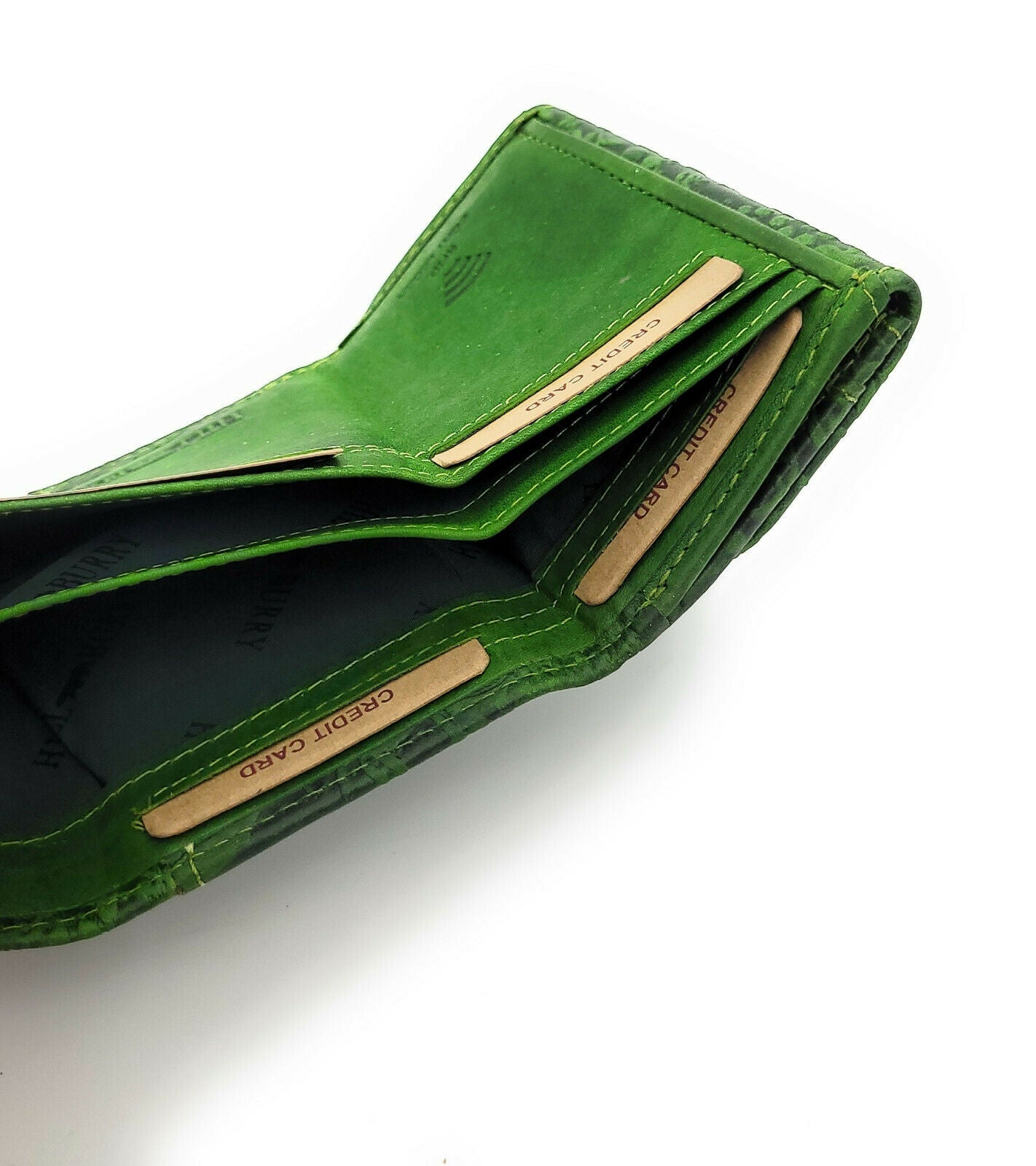 Hill Burry kleine echt Leder Damen Geldbörse Portemonnaie mit RFID NFC Schutz grün