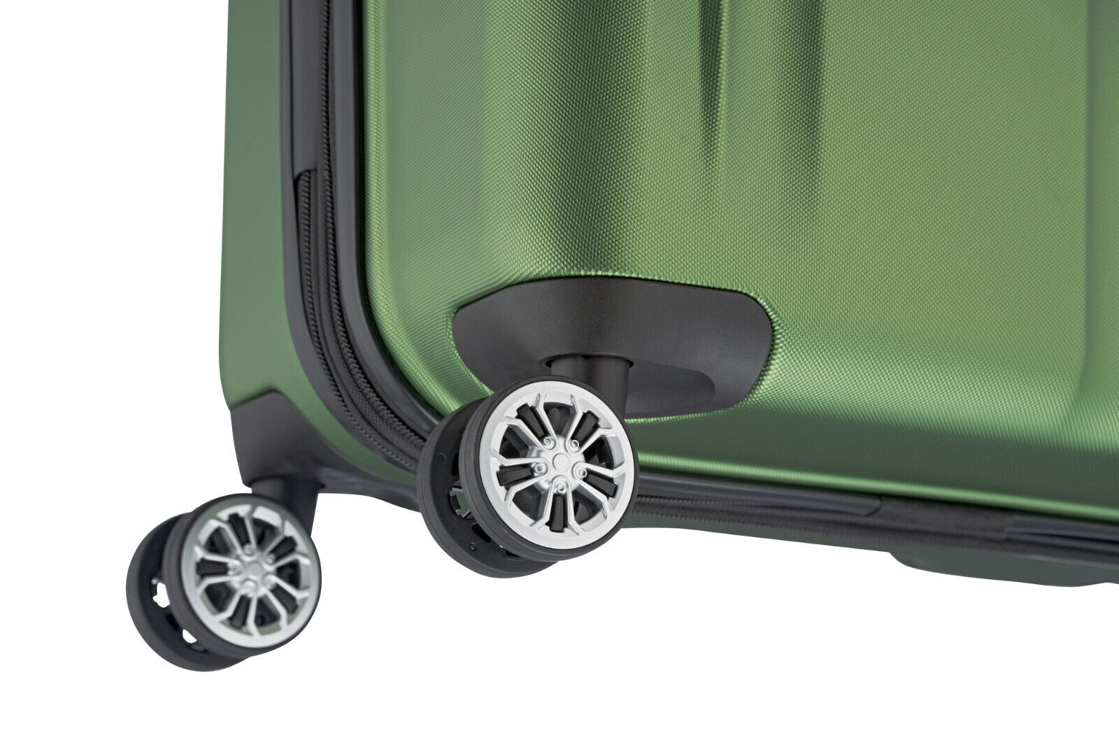 Travelite City Reisekoffer L Trolley Koffer 77cm 4 Rad / Rollen TSA Dehnfalte grün