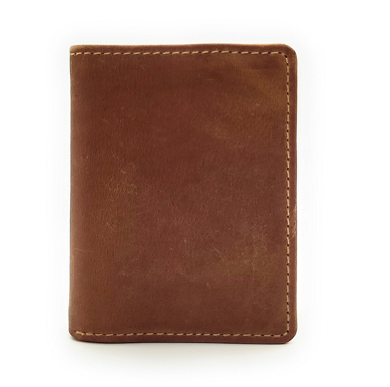 Jockey Club Rustikale Mini Leder Geldbörse Vintage Braun | Echt Hunterleder | Handgefertigt | RFID-Schutz | Kompakte Herrenbörse aus echtem Leder