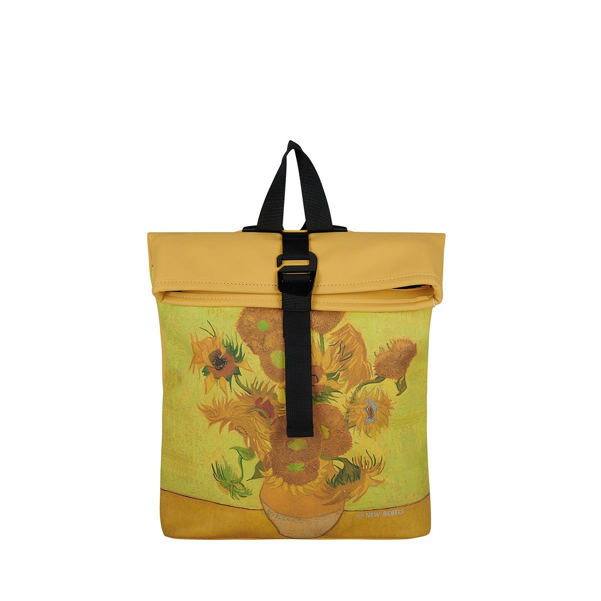 New Rebels Mart Art Roll Up City Rucksack Los Angeles Sunflower, Sonnenblumen, wasserabweisend
