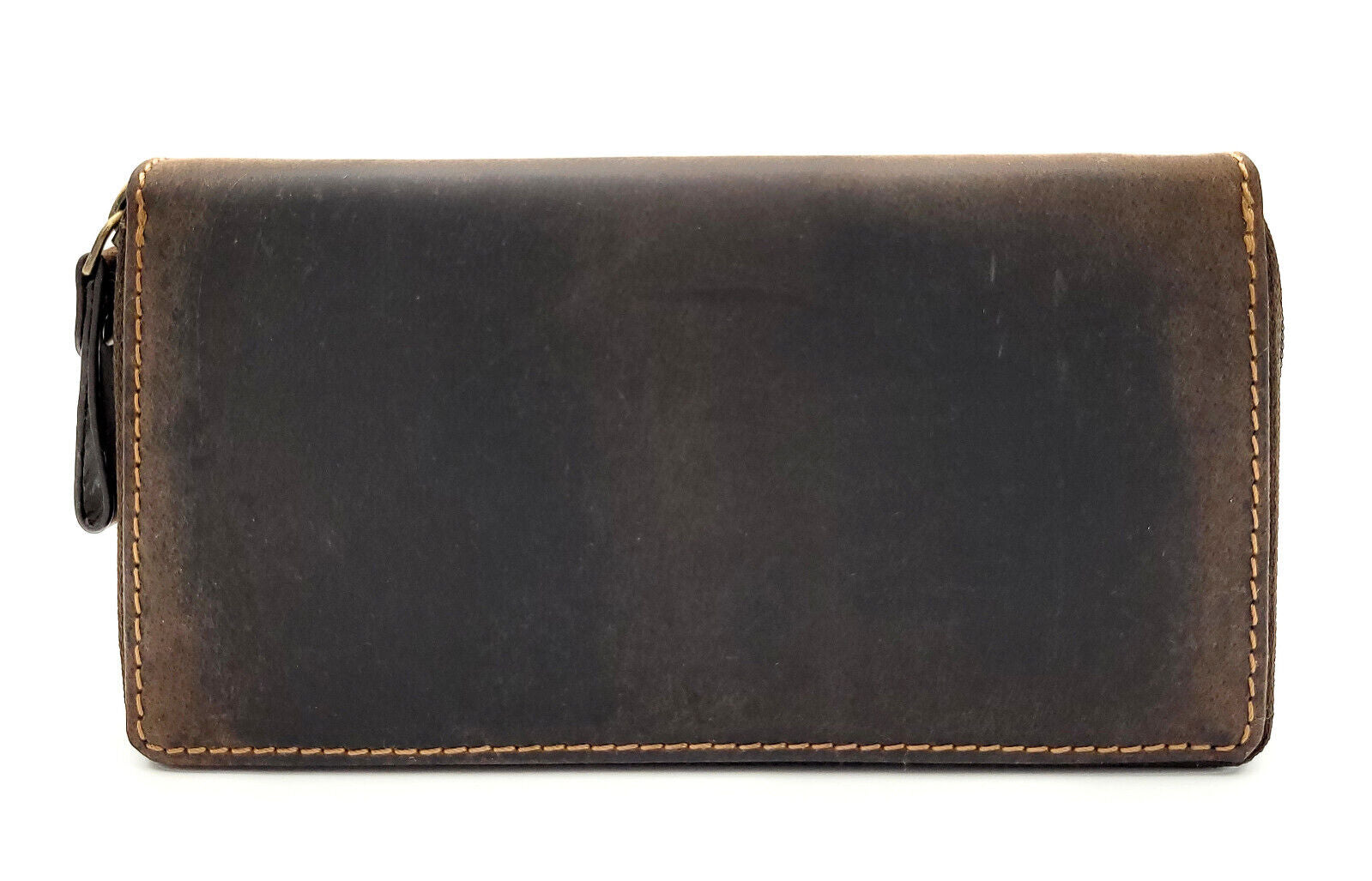 Premium Damen Reißverschluss Geldbörse aus echtem Büffelleder mit RFID-Schutz - Vintage Leder Portemonnaie mit 12 Kartenfächern - Handgefertigt