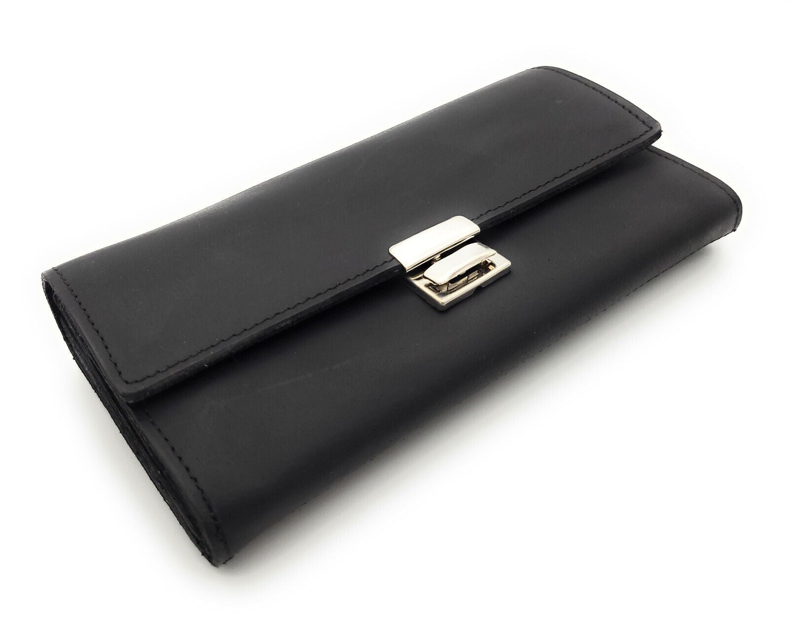 Lemasi echt Leder Kellnerbörse Geldbörse Taxibörse 2 Kartenfächer Geldbeutel schwarz