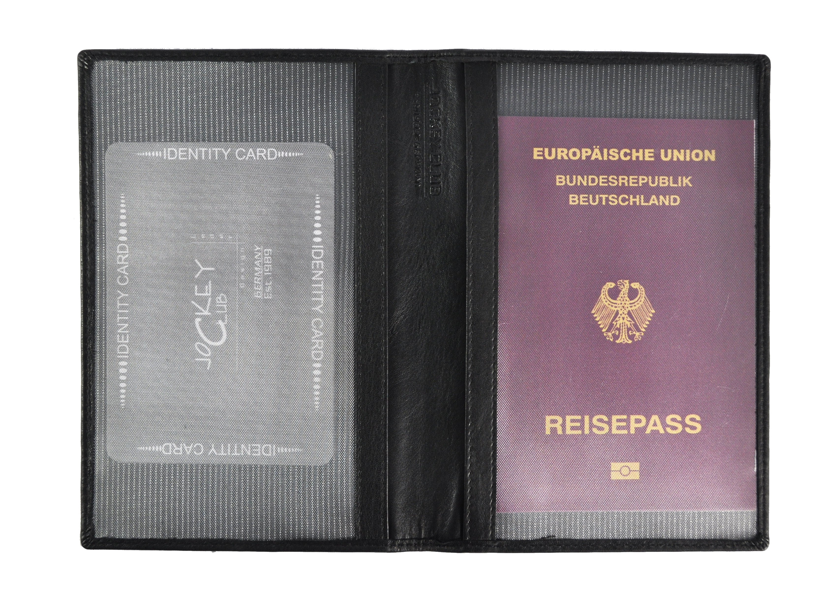 Jockey Club echt Leder Ausweishülle Passhülle Etui Schwerbehinderten Hülle Nappaleder
