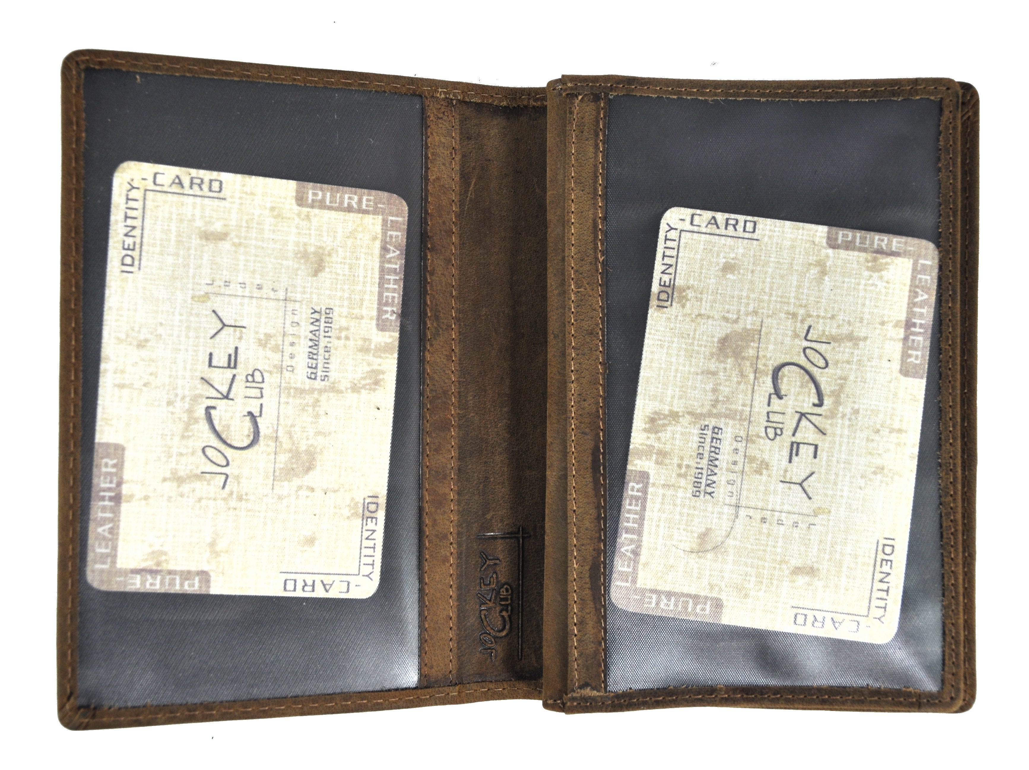 Jockey Club echt Leder Passhülle Etui Hülle Dokumenten Mappe Hunterleder Hirsch