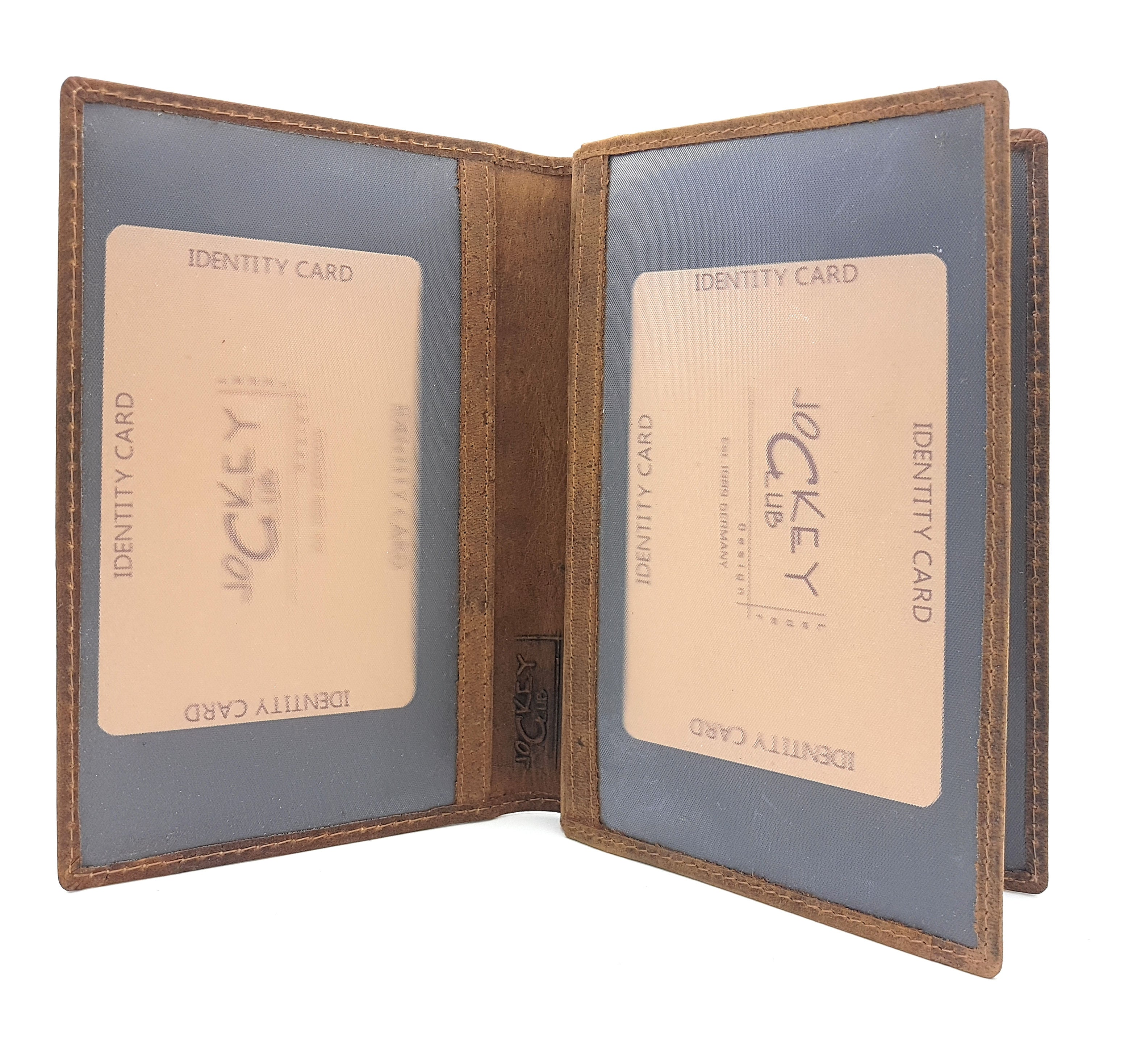 Jockey Club echt Leder Passhülle Etui Mappe für Jagdschein Angelschein Impfausweis Zander