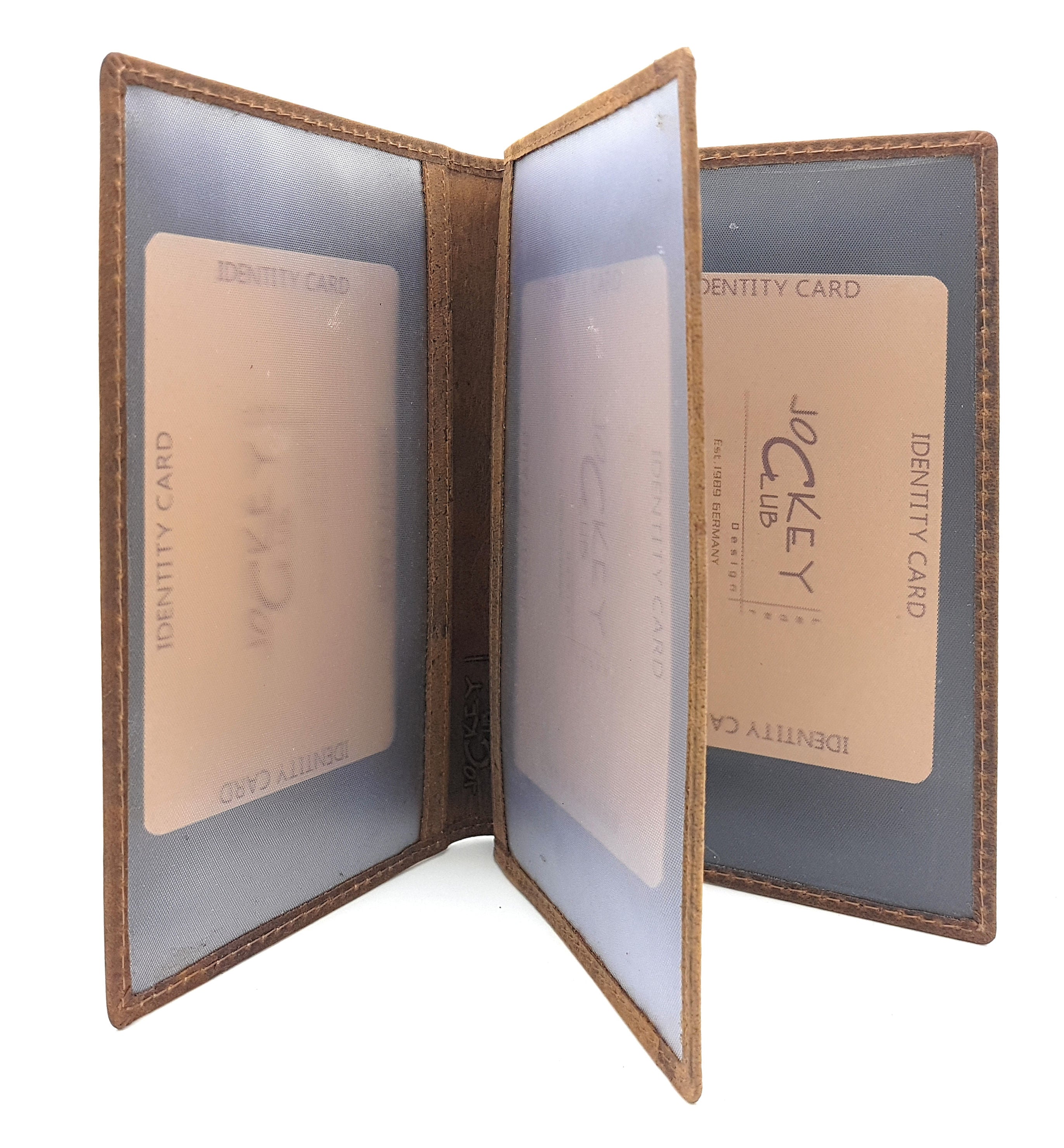 Jockey Club echt Leder Passhülle Etui Mappe für Jagdschein Angelschein Impfausweis Zander