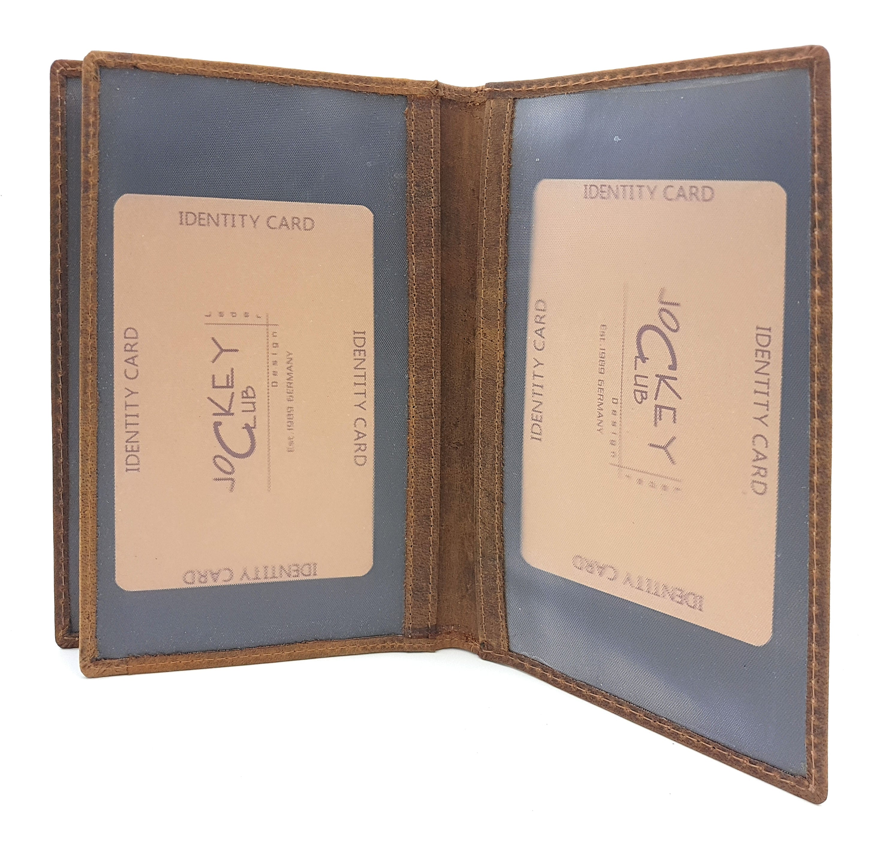 Jockey Club echt Leder Passhülle Etui Mappe für Jagdschein Angelschein Impfausweis Zander