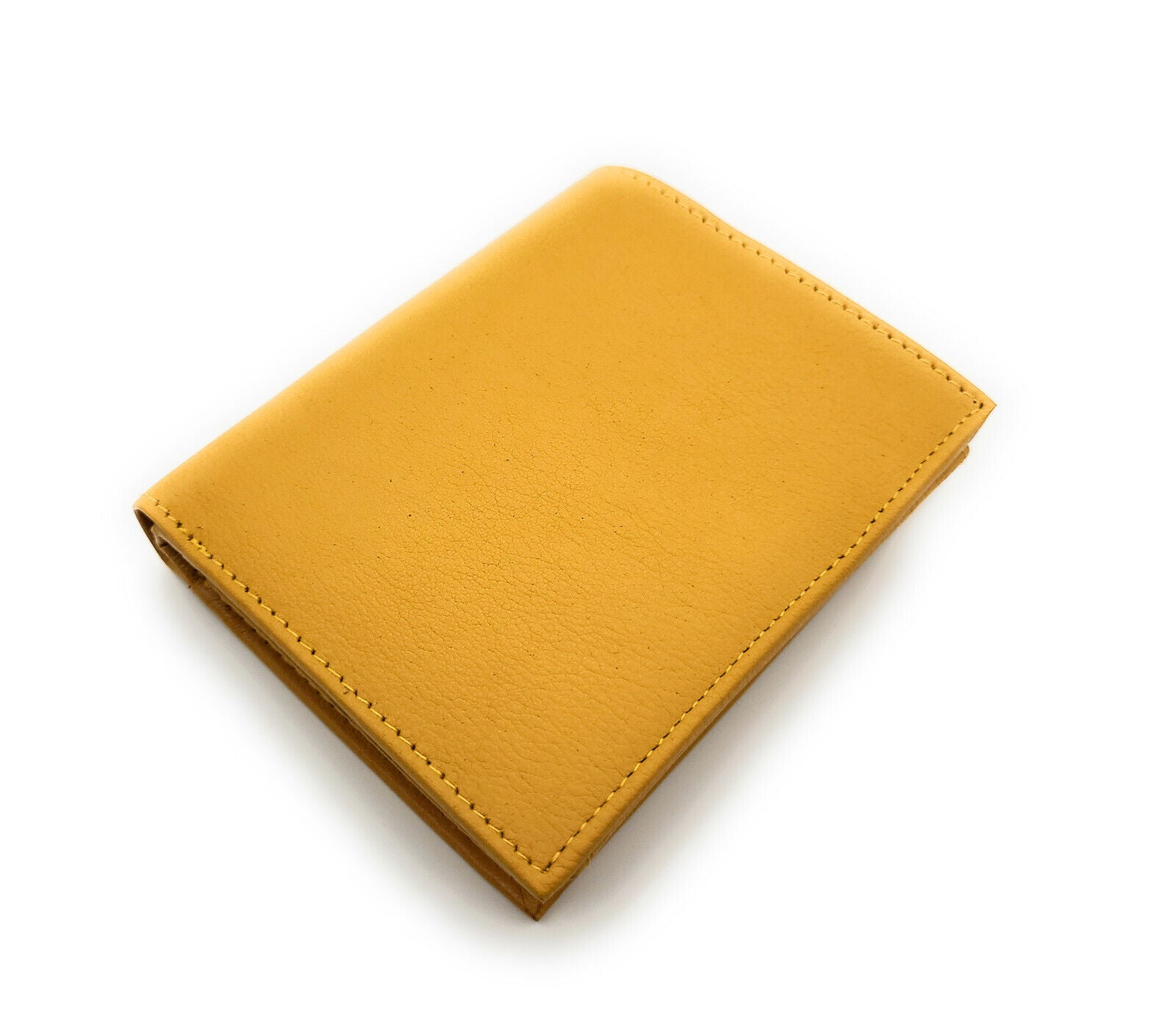 Lemasi Geldbörse Portemonnaie Geldbeutel aus Nappaleder 9 Kartenfächer curry