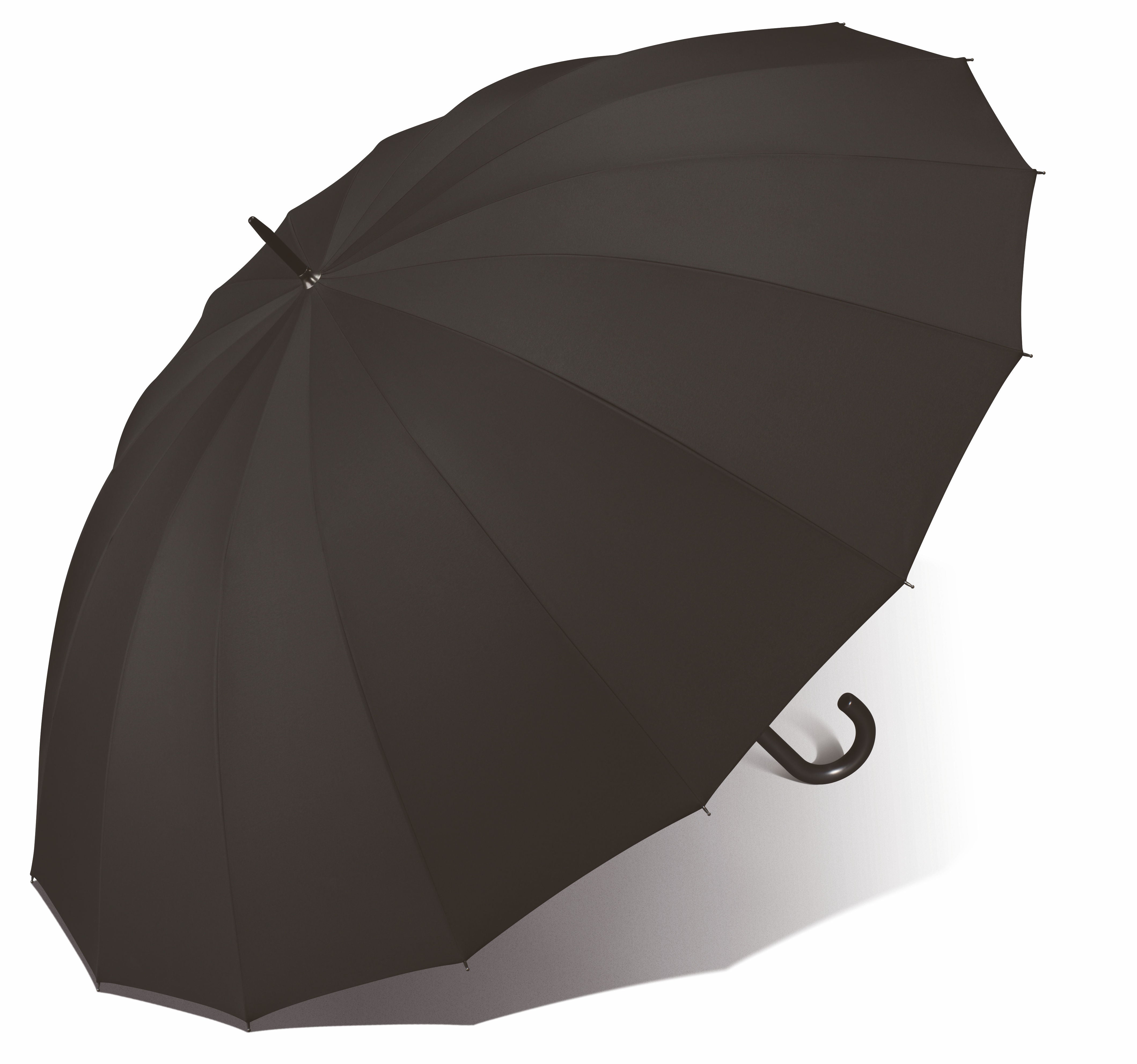 happy rain Regenschirm Partnerschirm Stockschirm Ø130cm Gästeschirm 16tlg schwarz